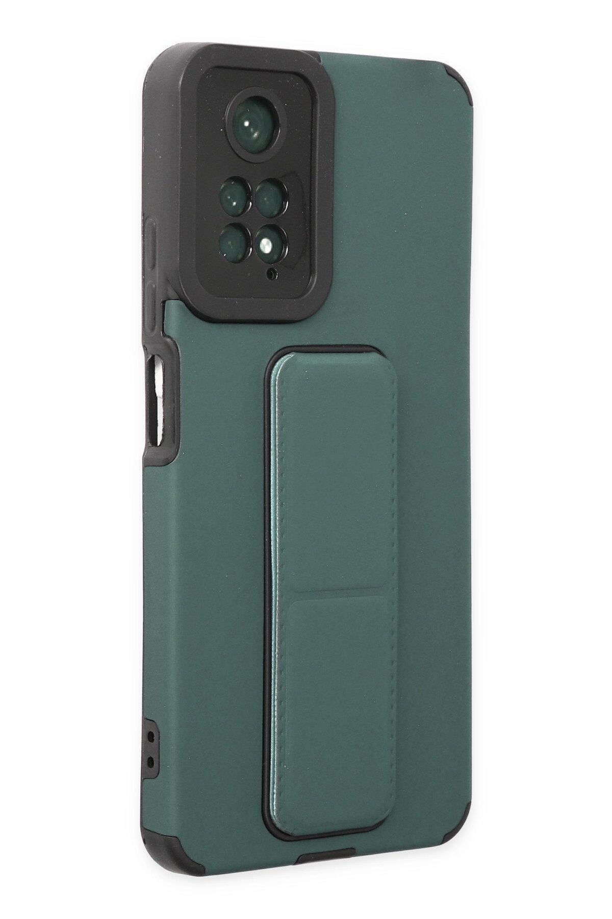 Newface Xiaomi Redmi Note 11S Kılıf Sofya Yüzüklü Silikon Kapak - Yeşil