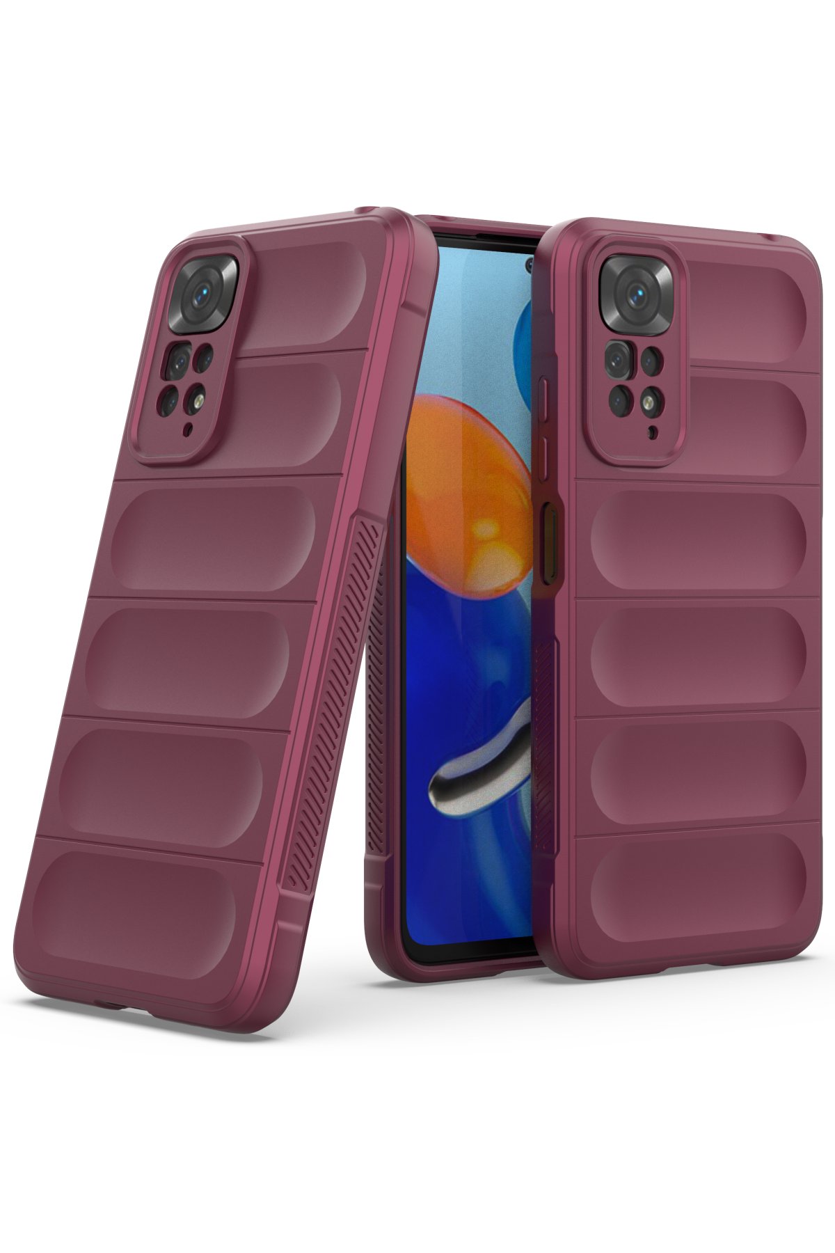 Newface Xiaomi Redmi Note 11S Kılıf Razer Lensli Silikon - Mor