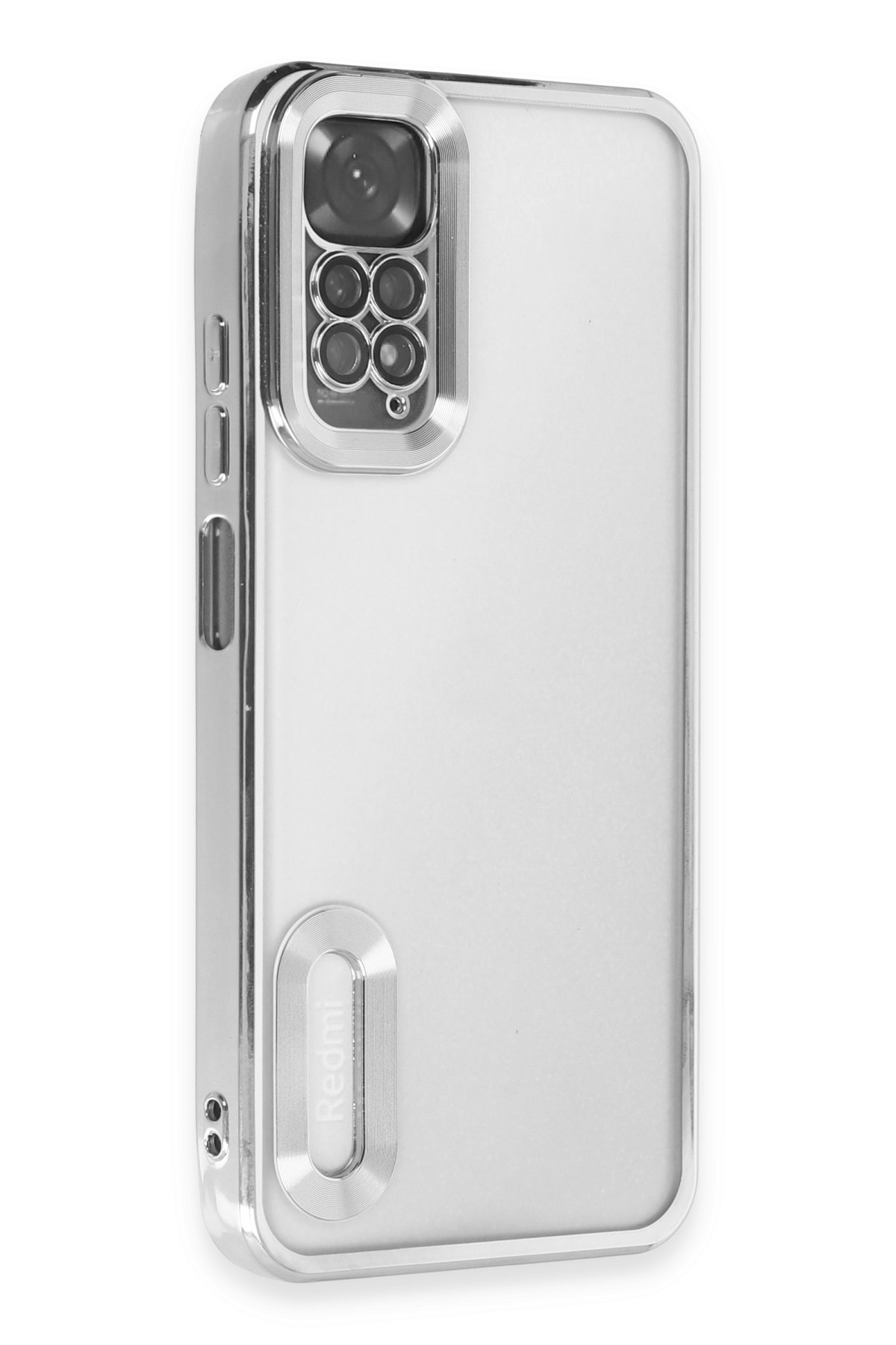 Newface Xiaomi Redmi Note 11S Kılıf Mega Standlı Silikon - Siyah