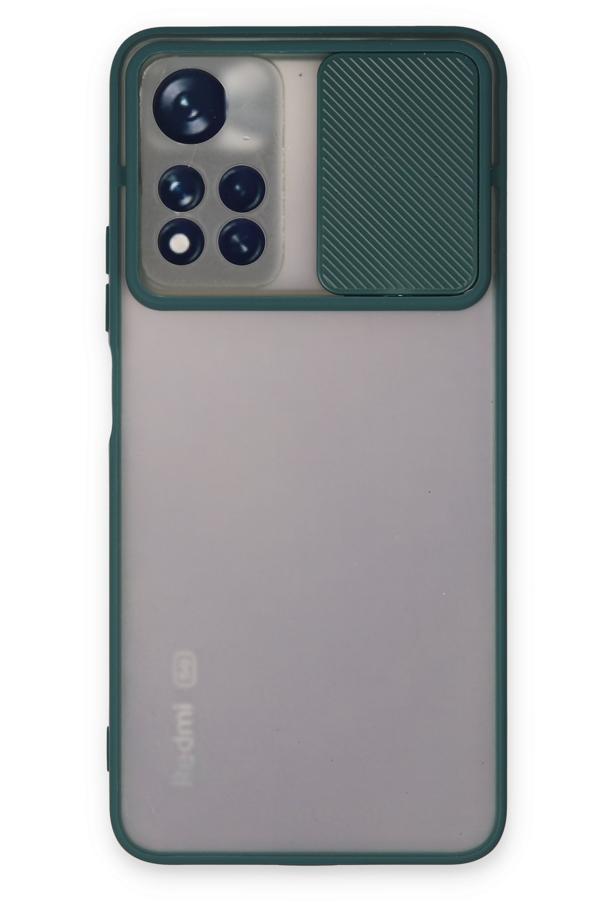 Newface Xiaomi Redmi Note 11T Kılıf Palm Buzlu Kamera Sürgülü Silikon - Kırmızı