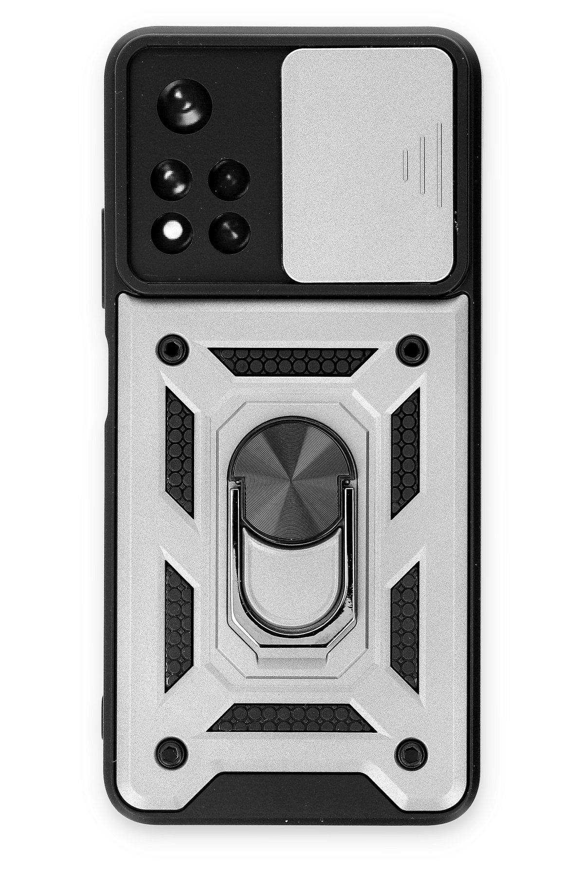 Newface Xiaomi Redmi Note 11T Kılıf Palm Buzlu Kamera Sürgülü Silikon - Siyah