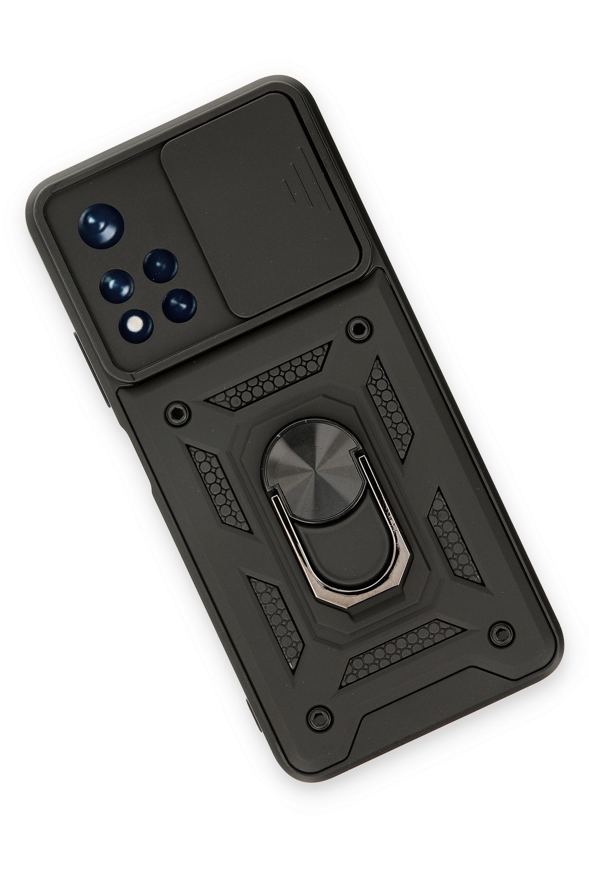 Newface Xiaomi Redmi Note 11T Kılıf Zuma Kartvizitli Yüzüklü Silikon - Kırmızı