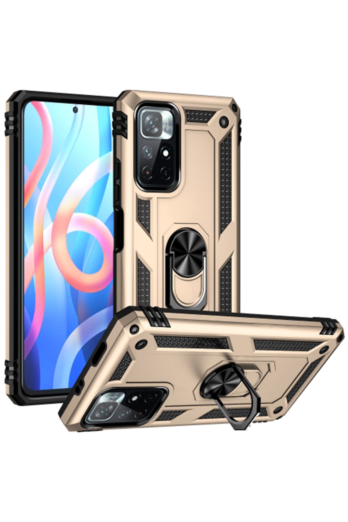 Newface Xiaomi Redmi Note 11T Kılıf Platin Silikon - Sarı