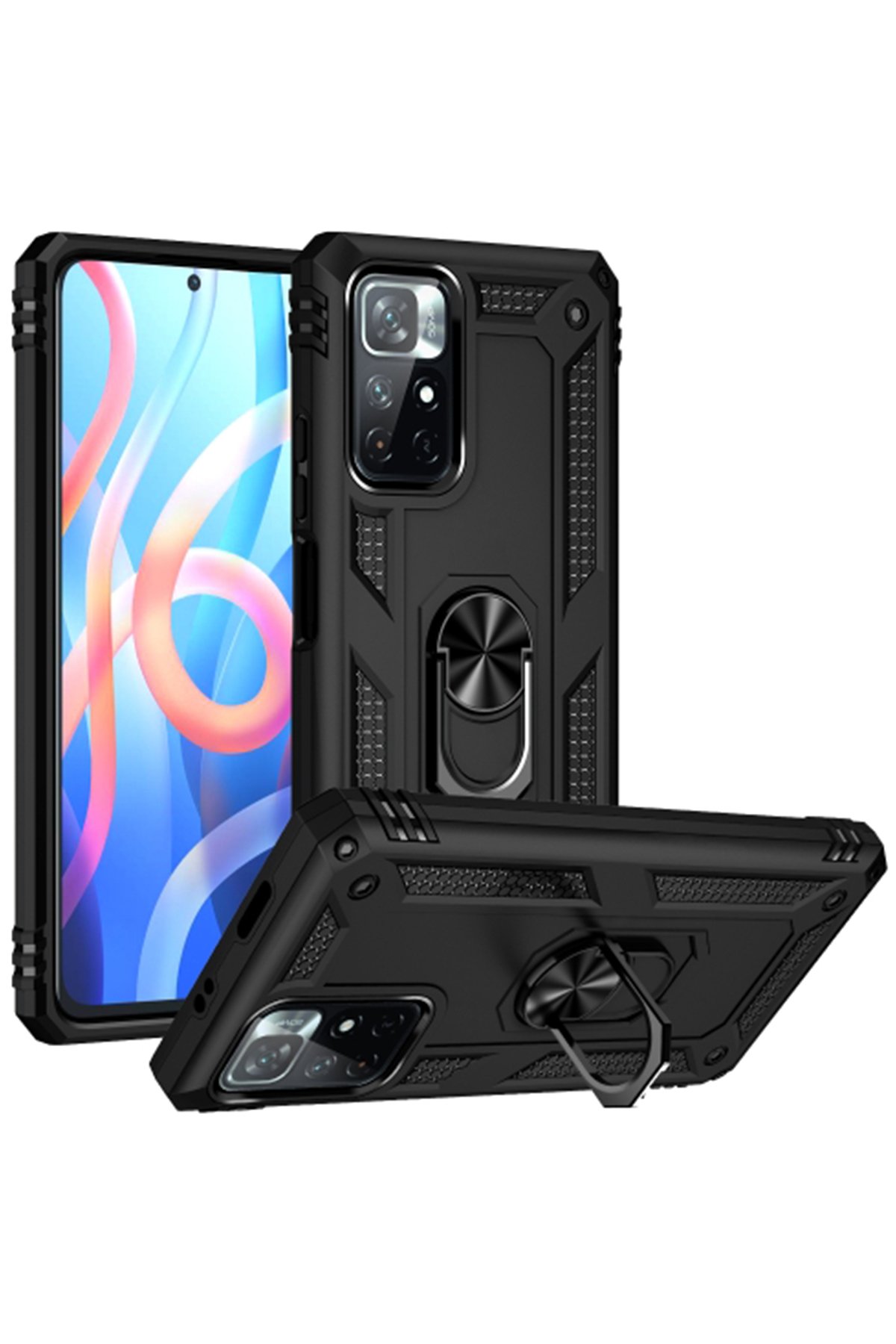 Newface Xiaomi Redmi Note 11T Kılıf Palm Buzlu Kamera Sürgülü Silikon - Pembe