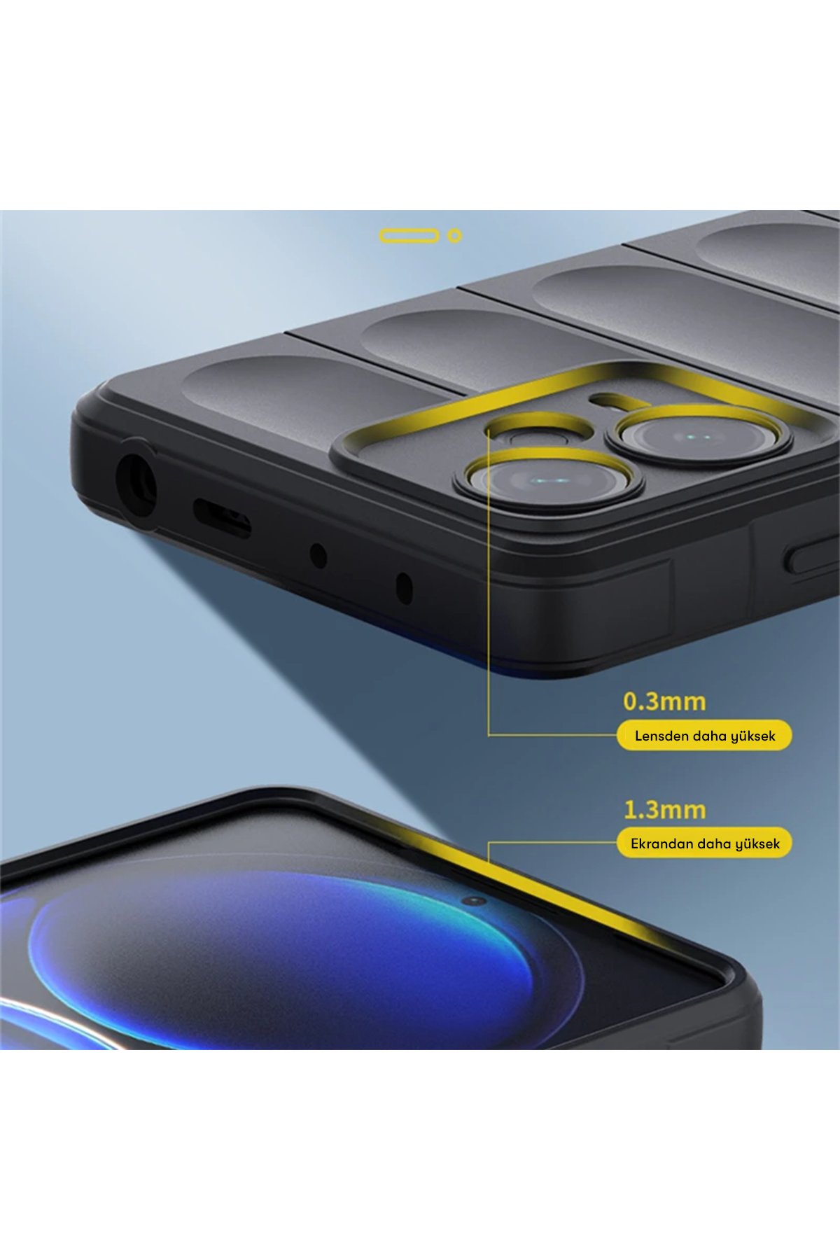 Newface Xiaomi Redmi Note 12 4G Kılıf Razer Lensli Silikon - Yeşil