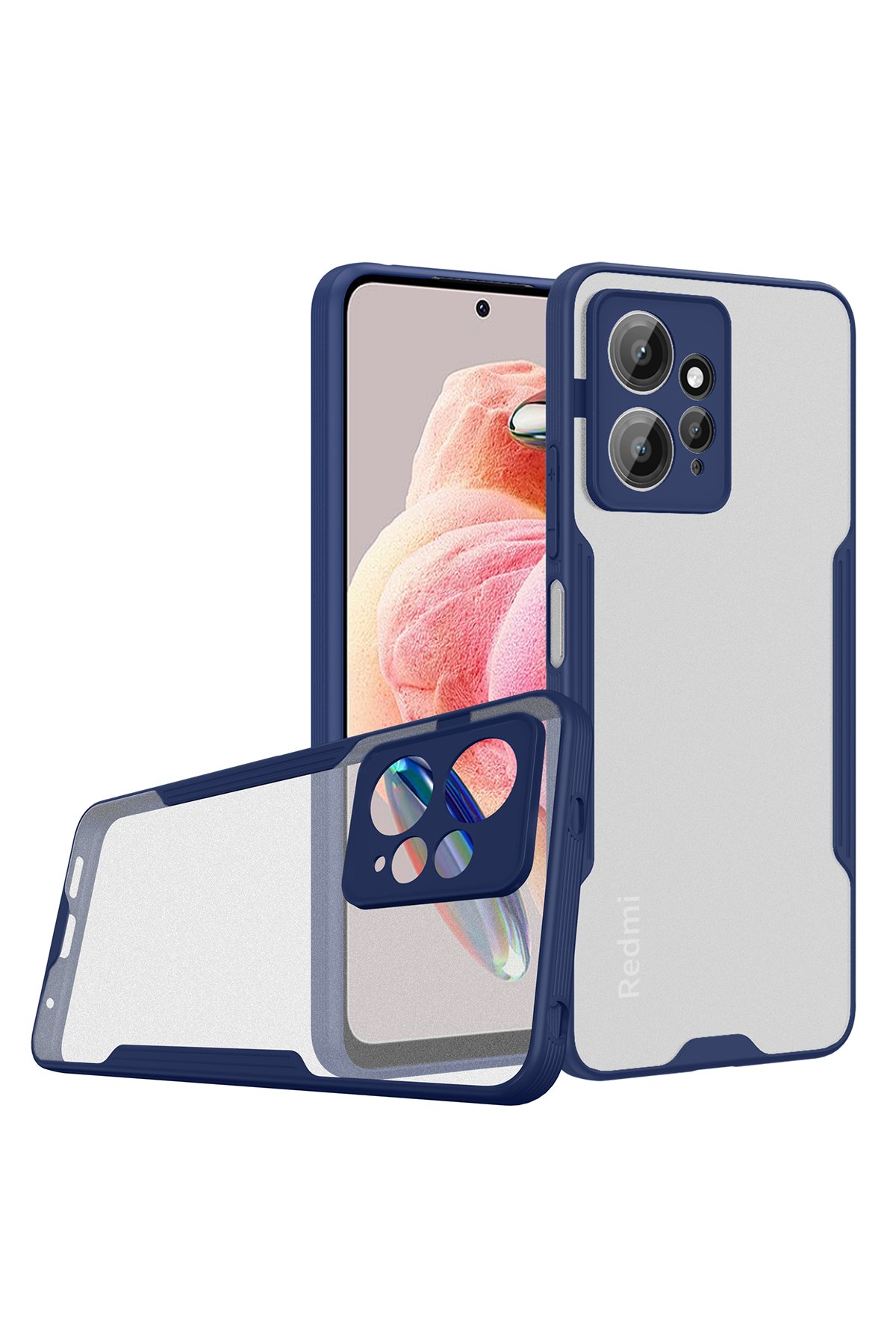 Newface Xiaomi Redmi Note 12 4G Kılıf Montreal Silikon Kapak - Lacivert