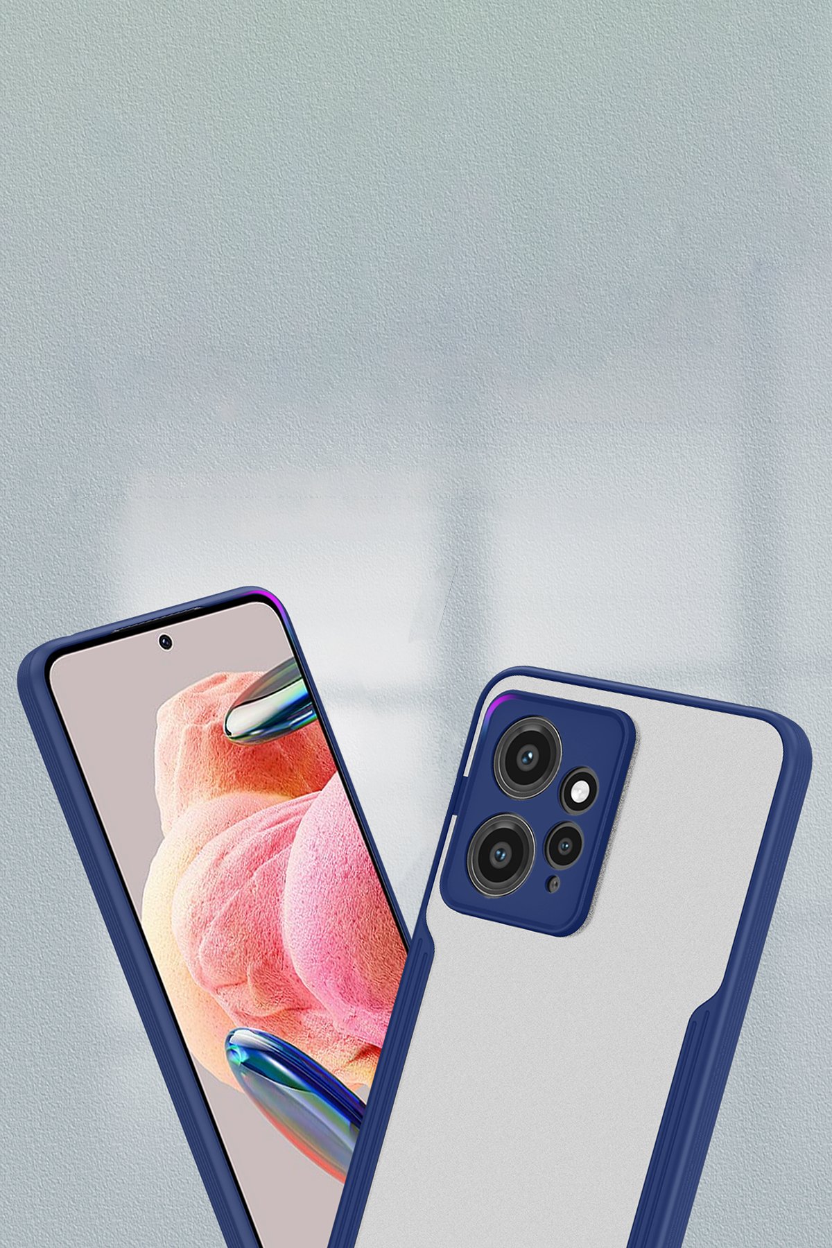 Newface Xiaomi Redmi Note 12 4G Kılıf Montreal Silikon Kapak - Lacivert