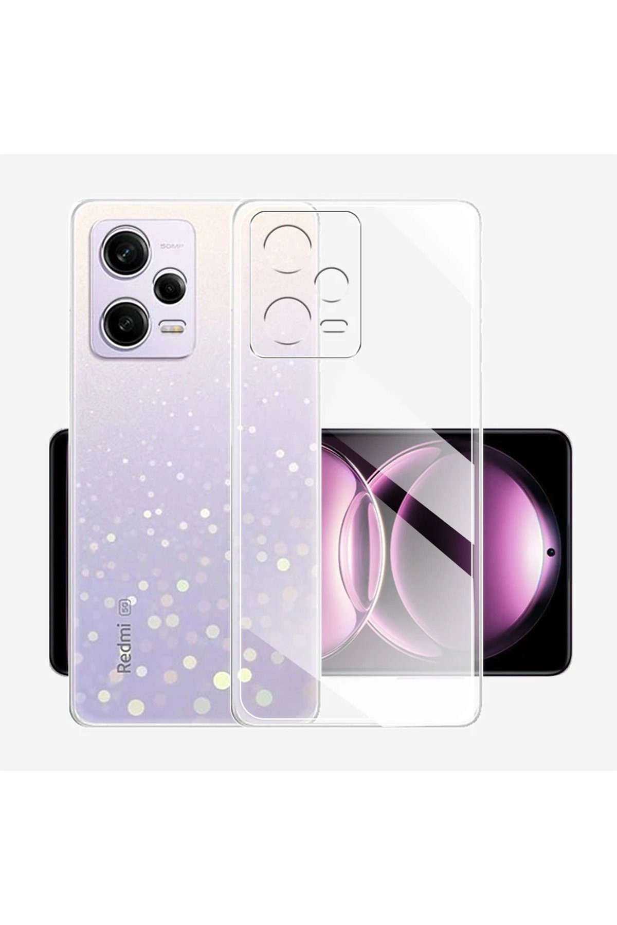 Newface Xiaomi Redmi Note 12 5G Kılıf Kelvin Kartvizitli Silikon - Lacivert