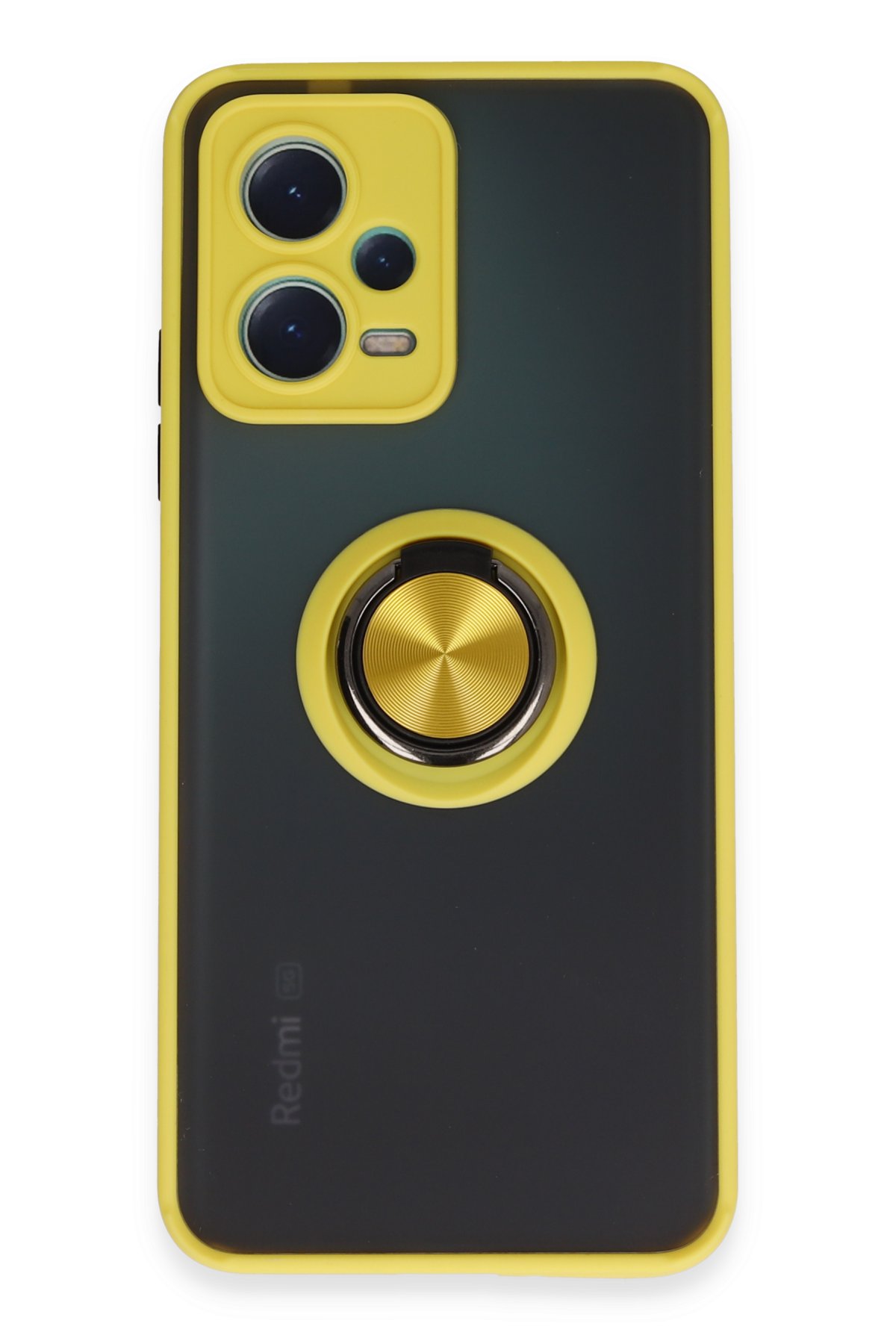 Newface Xiaomi Redmi Note 12 5G Kılıf Montreal Yüzüklü Silikon Kapak - Lacivert