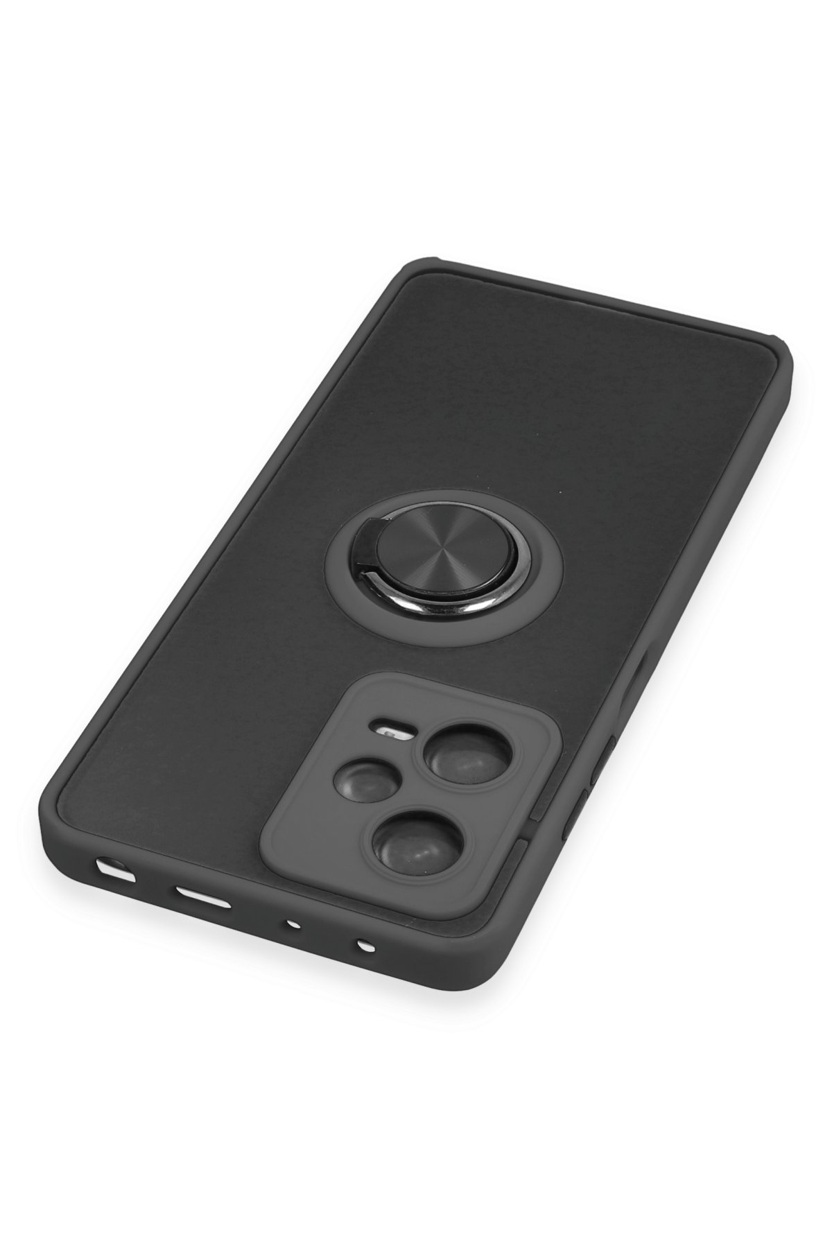 Newface Xiaomi Redmi Note 12 5G Kılıf Montreal Yüzüklü Silikon Kapak - Yeşil