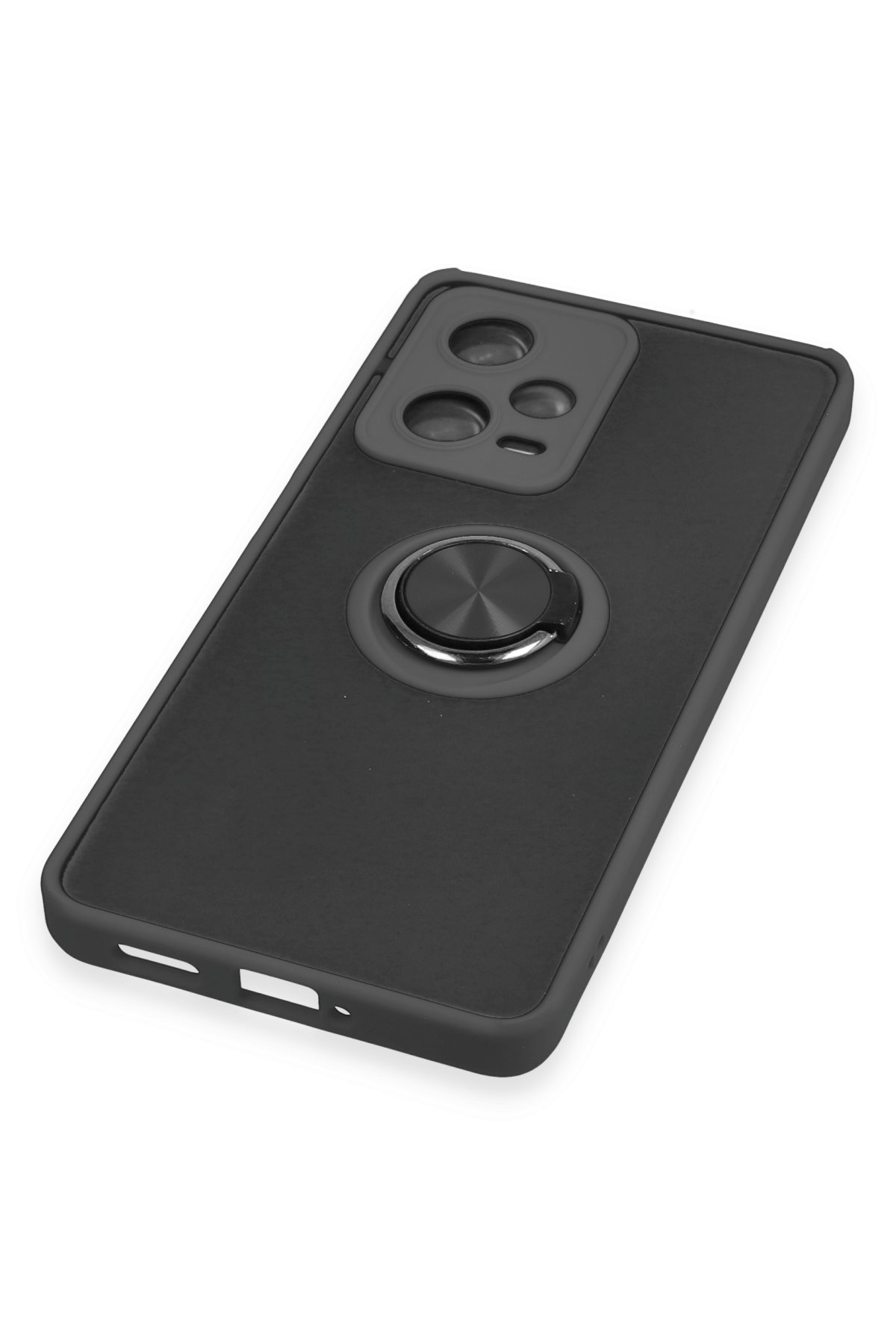 Newface Xiaomi Redmi Note 12 5G Kılıf Montreal Yüzüklü Silikon Kapak - Yeşil