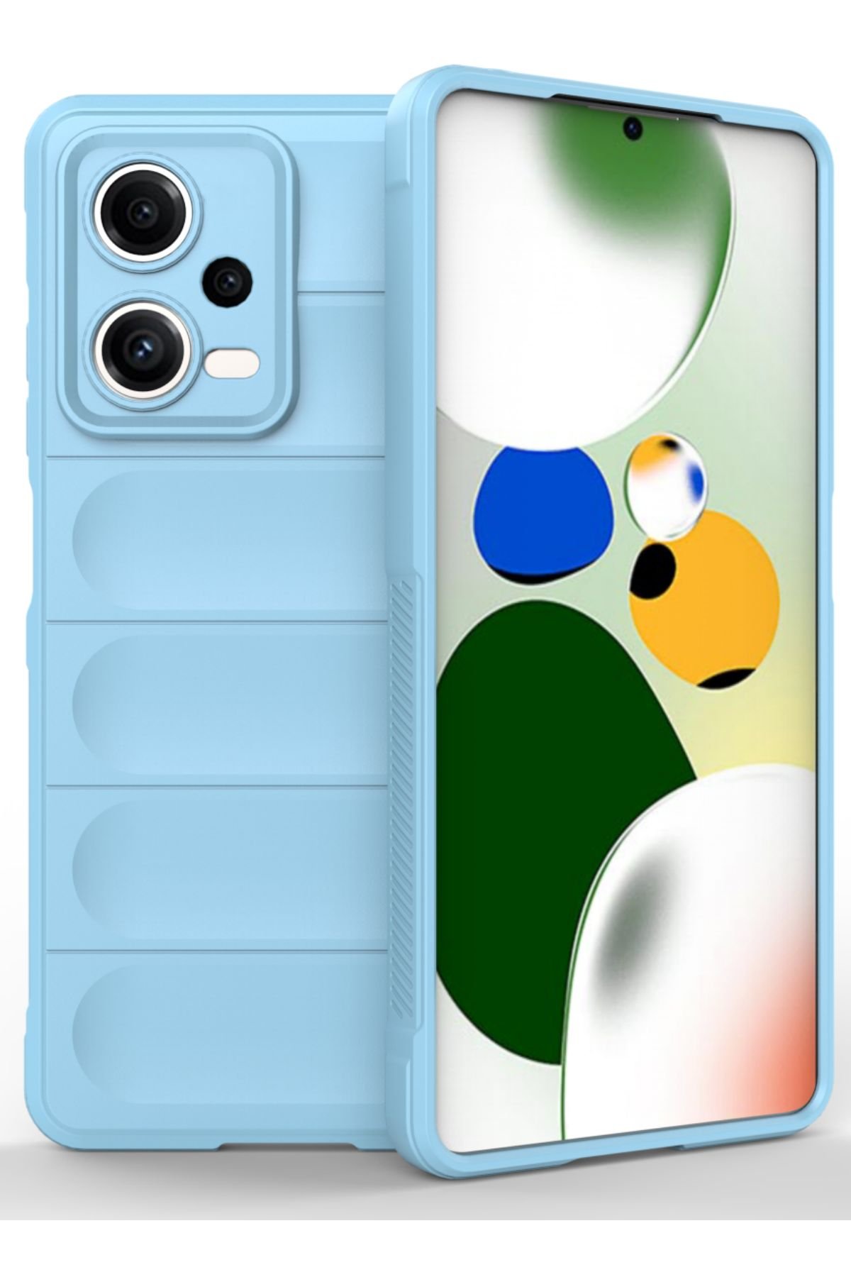 Newface Xiaomi Redmi Note 12 5G Kılıf Pars Lens Yüzüklü Silikon - Yeşil
