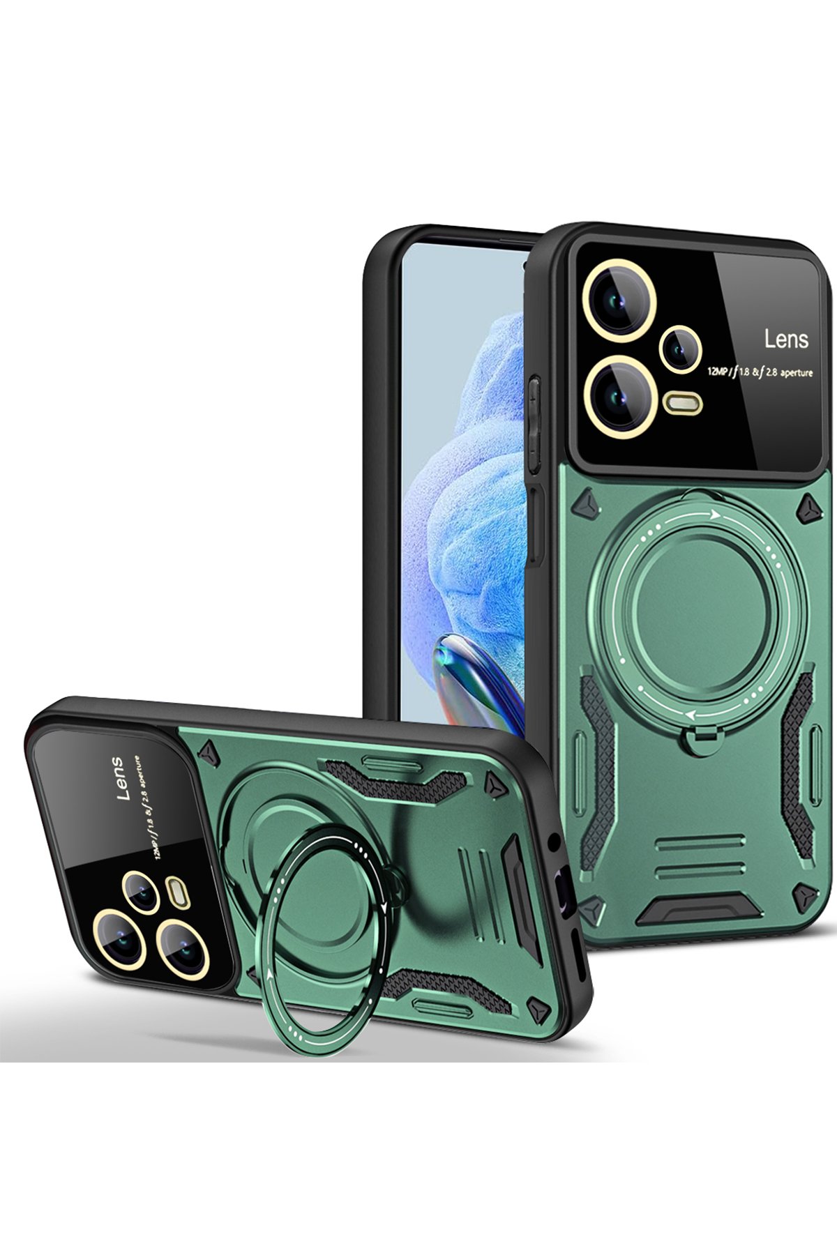 Newface Xiaomi Redmi Note 12 Pro 5G Kılıf Loop Deri Silikon - Kırmızı