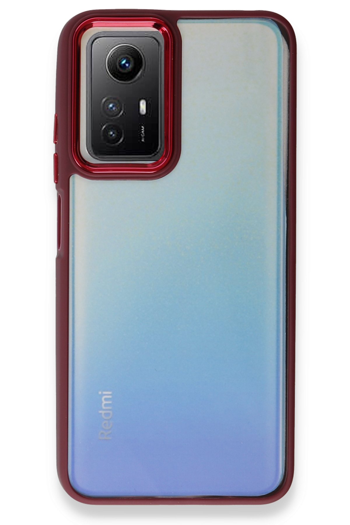 Newface Xiaomi Redmi Note 12S Kılıf Volet Silikon - Kırmızı