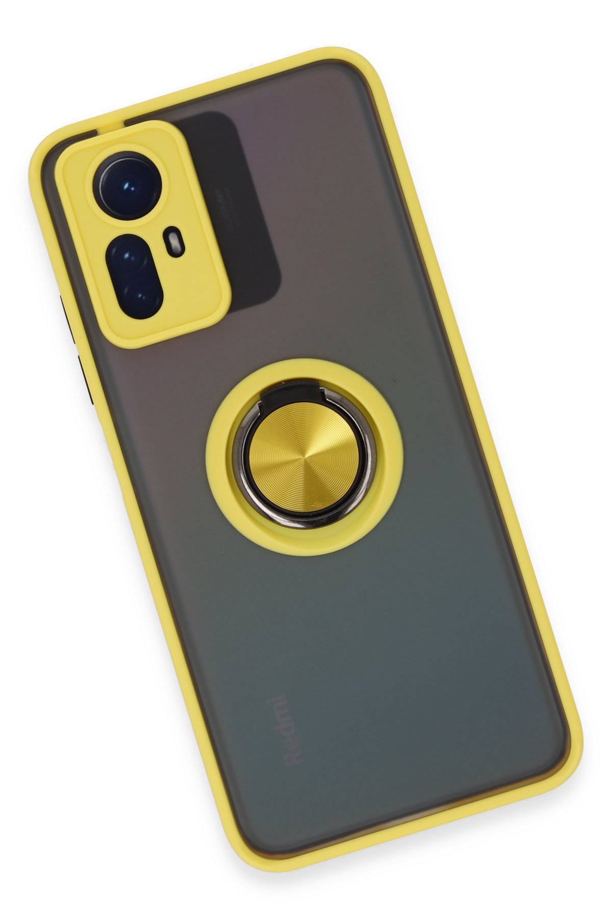 Newface Xiaomi Redmi Note 12S Kılıf Sofya Yüzüklü Silikon Kapak - Rose