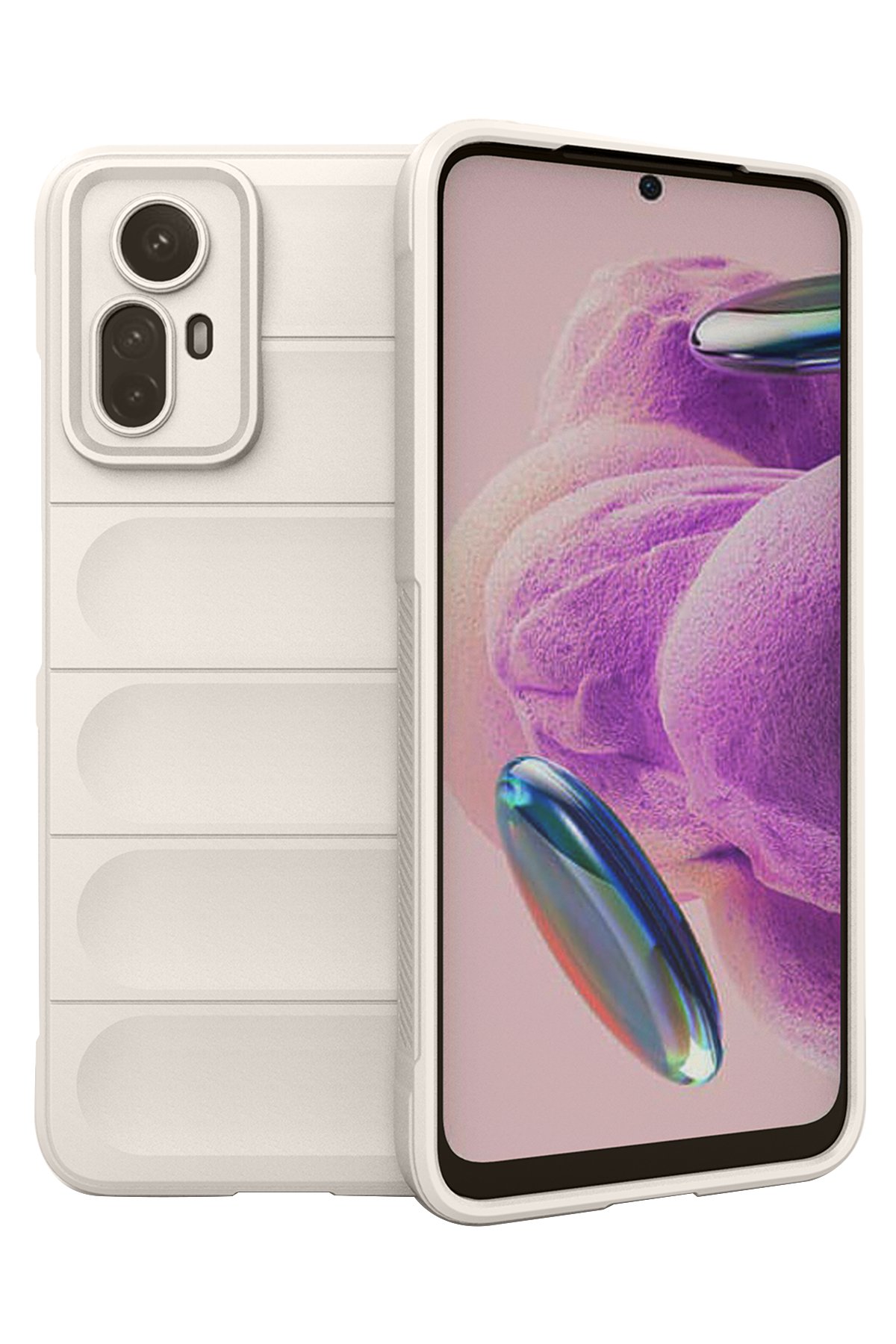 Newface Xiaomi Redmi Note 12S Kılıf Pars Lens Yüzüklü Silikon - Rose Gold