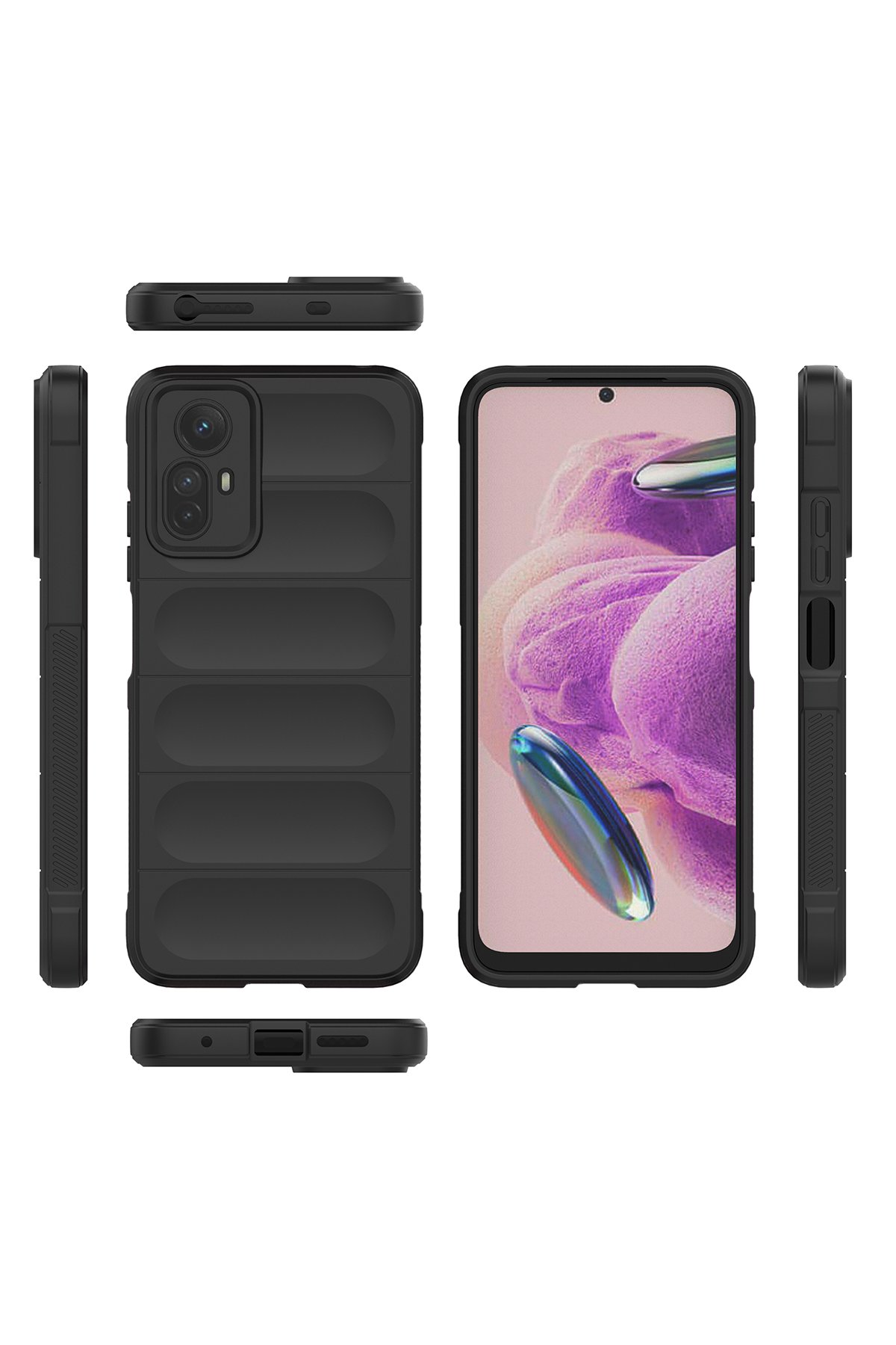 Newface Xiaomi Redmi Note 12S Kılıf Pars Lens Yüzüklü Silikon - Rose Gold