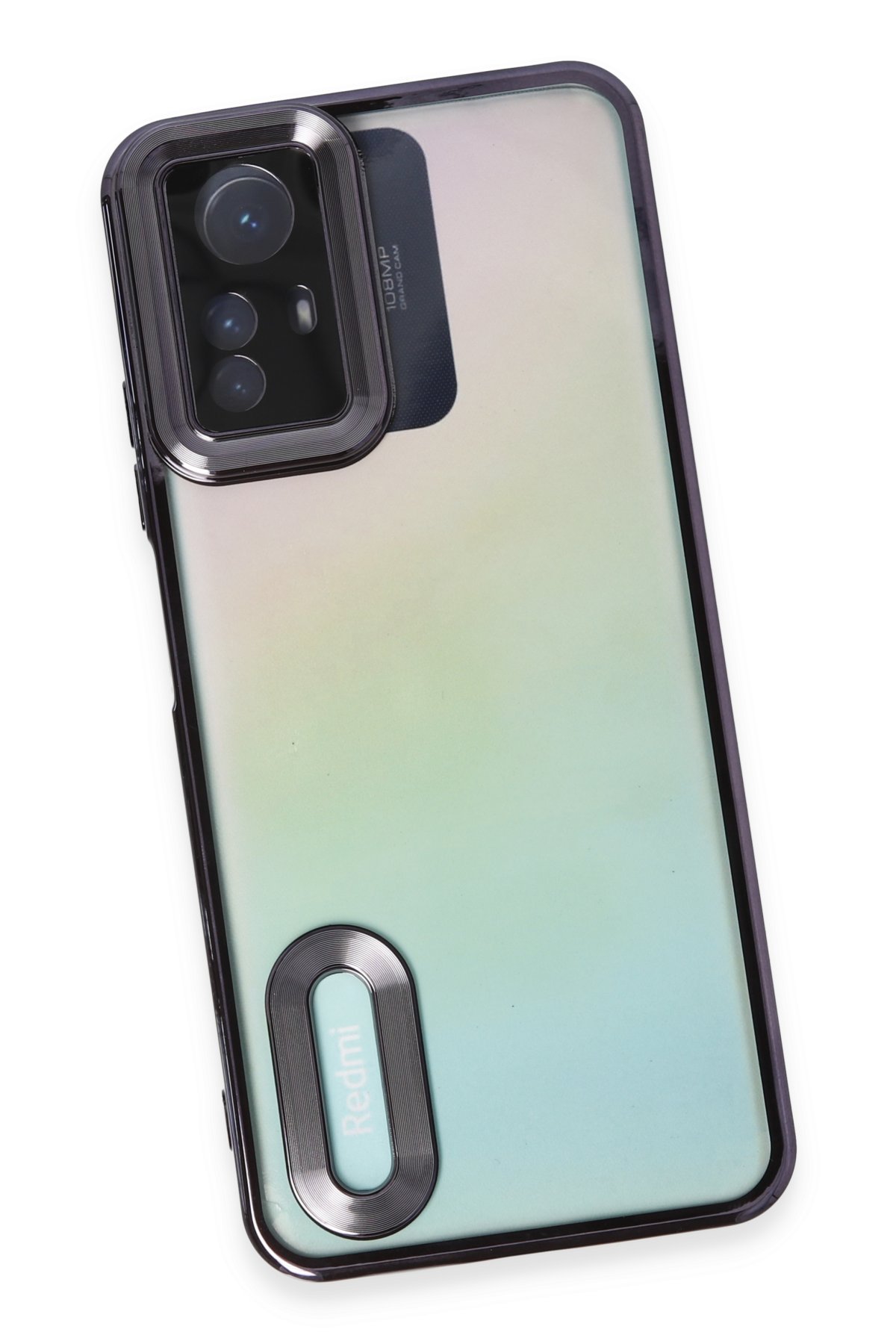 Newface Xiaomi Redmi Note 12S Kılıf Sofya Yüzüklü Silikon Kapak - Rose