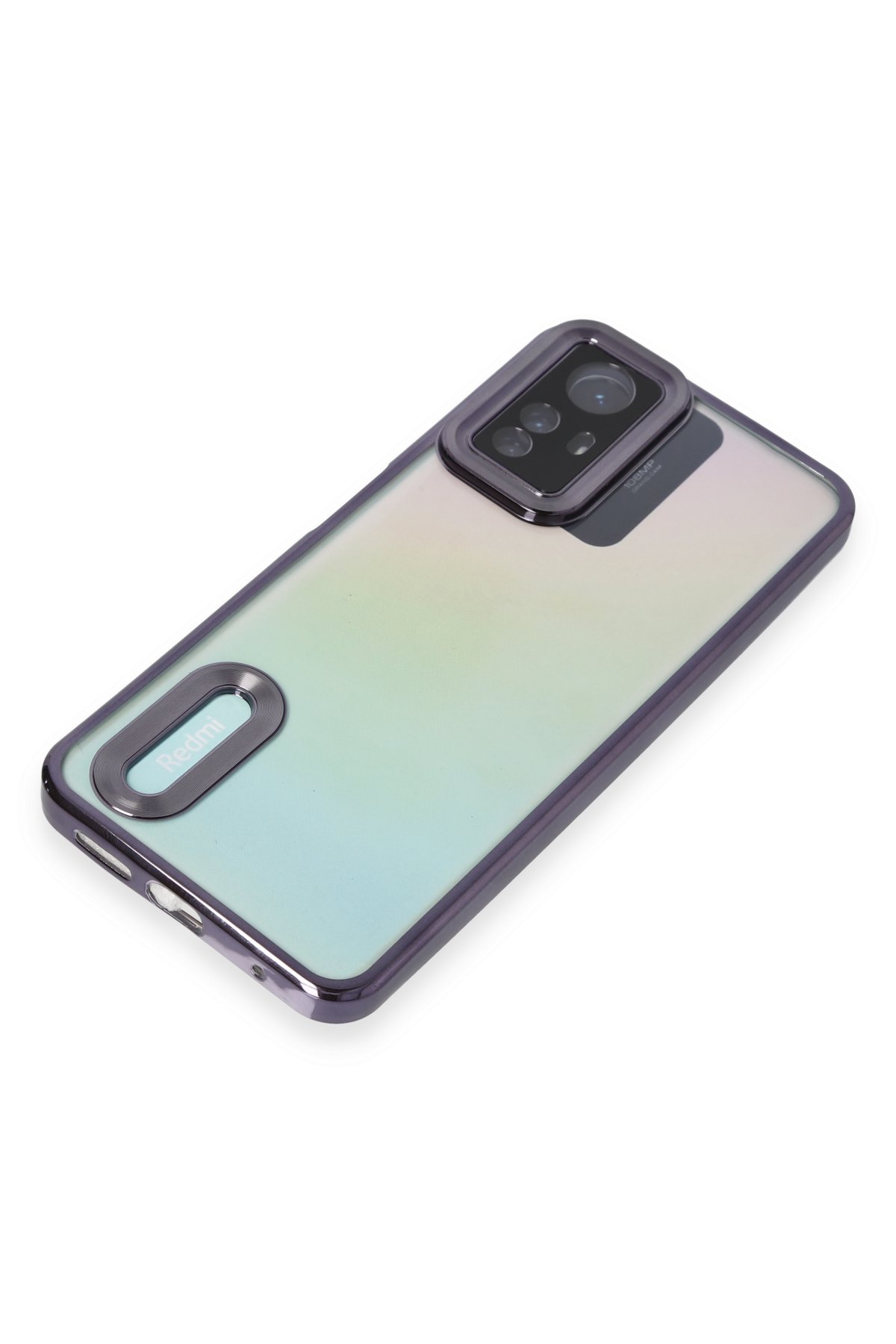 Newface Xiaomi Redmi Note 12S Kılıf Sofya Yüzüklü Silikon Kapak - Rose