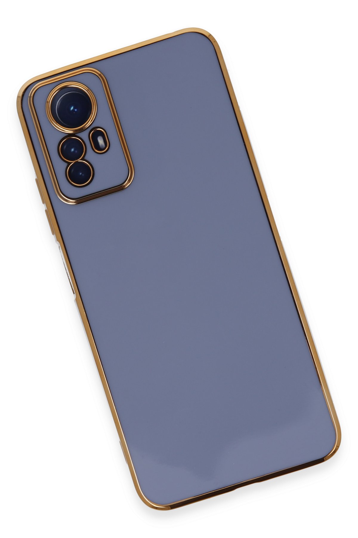 Newface Xiaomi Redmi Note 12S Kılıf Sofya Yüzüklü Silikon Kapak - Lacivert