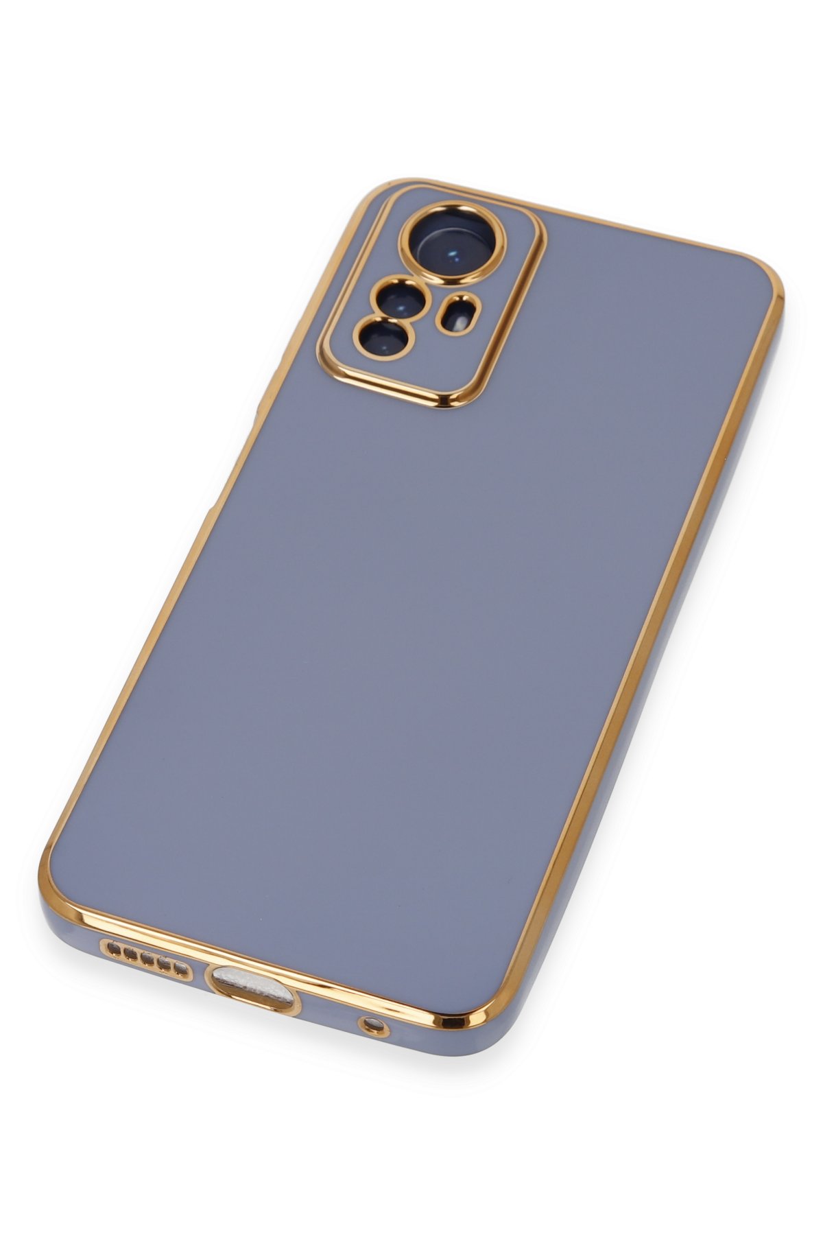 Newface Xiaomi Redmi Note 12S Kılıf Sofya Yüzüklü Silikon Kapak - Lacivert