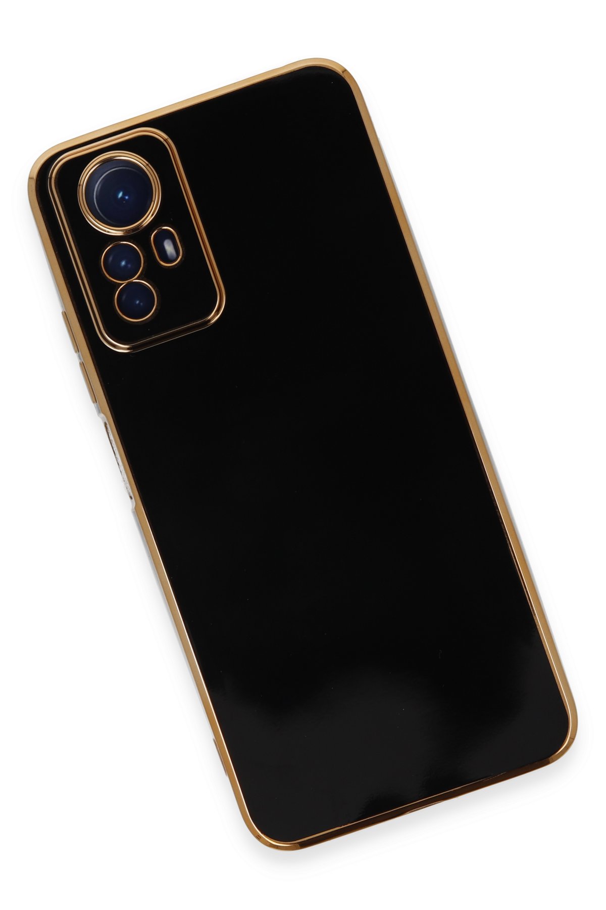 Newface Xiaomi Redmi Note 12S Kılıf Razer Lensli Silikon - Siyah