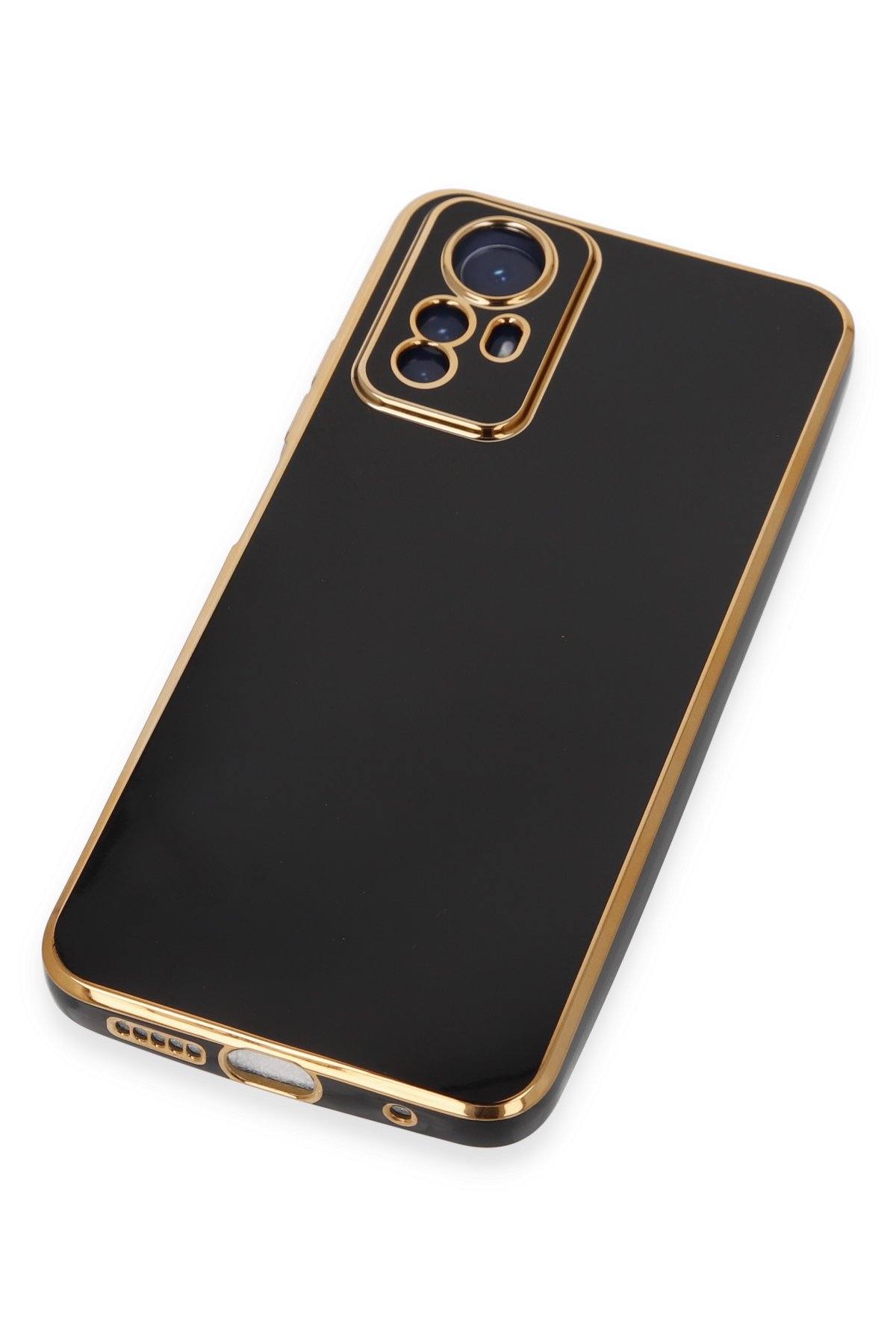 Newface Xiaomi Redmi Note 12S Kılıf Razer Lensli Silikon - Siyah