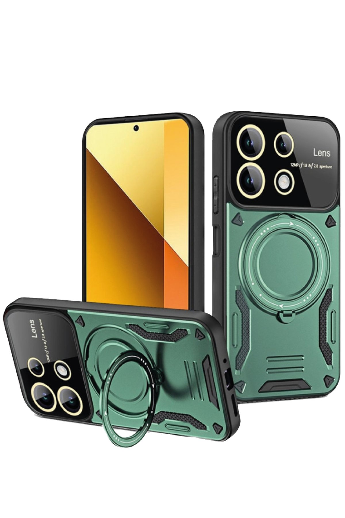 Newface Xiaomi Redmi Note 13 4G Kılıf Loop Deri Silikon - Siyah