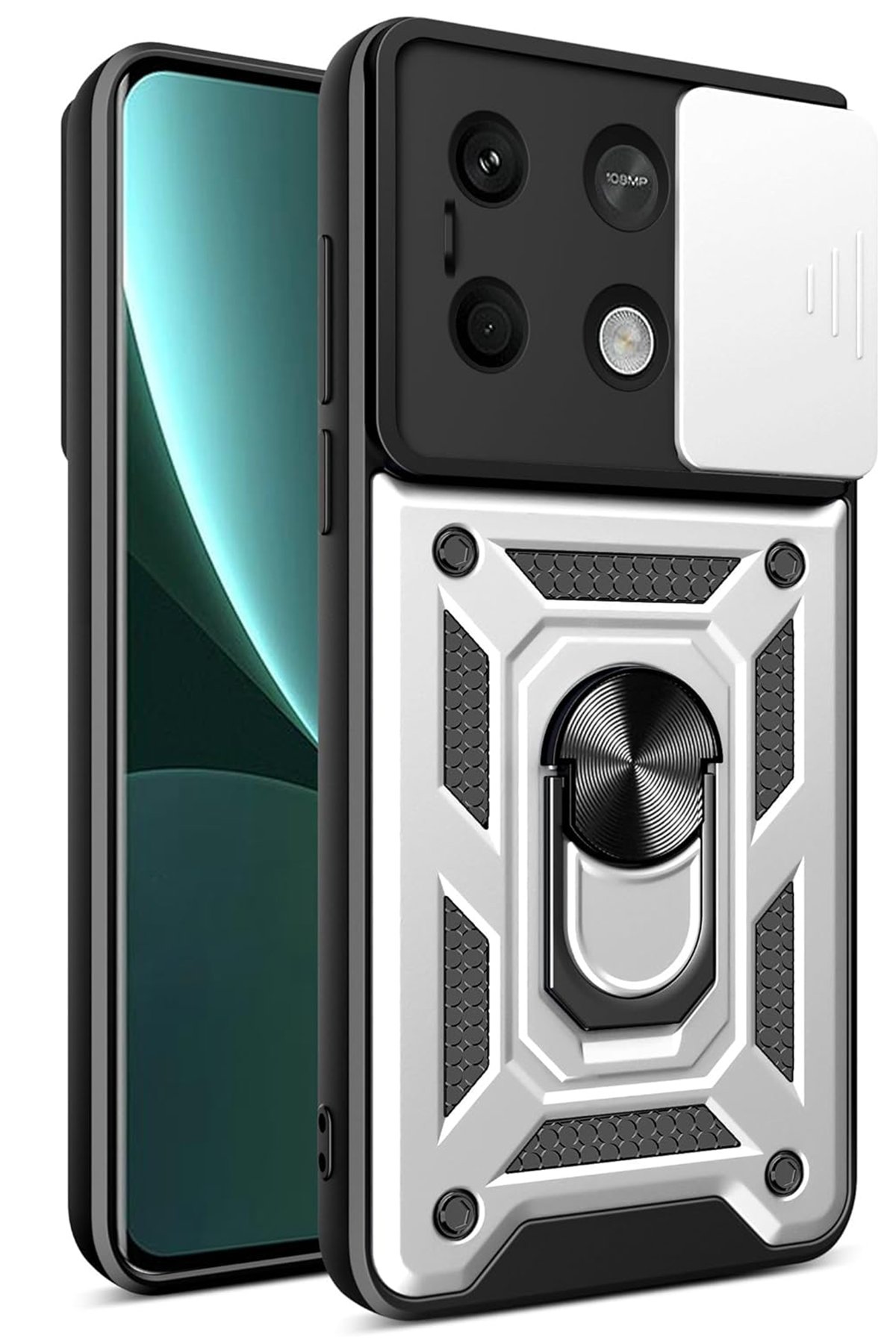 Newface Xiaomi Redmi Note 13 5G Kılıf Volet Silikon - Açık Yeşil