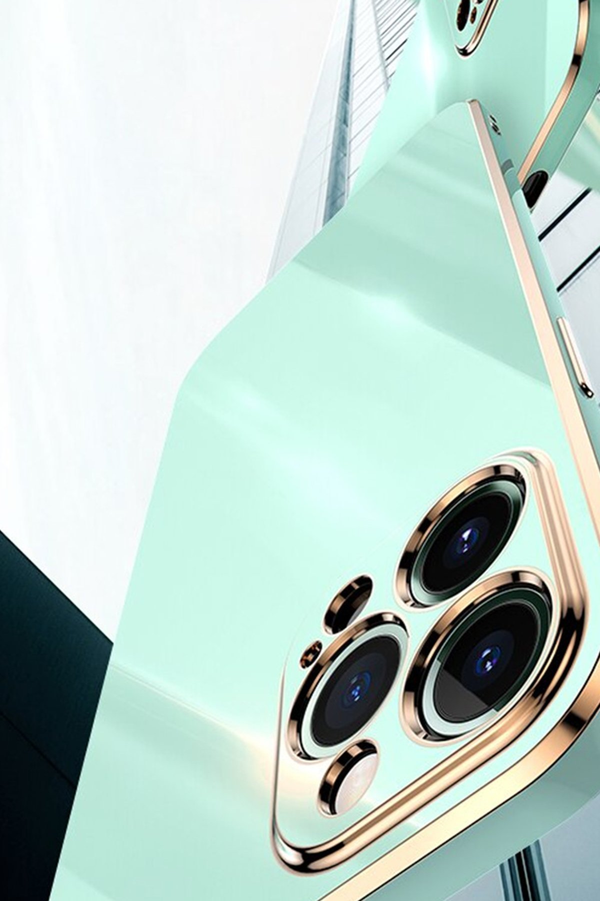 Newface Xiaomi Redmi Note 13 5G Kılıf Pars Lens Yüzüklü Silikon - Yeşil