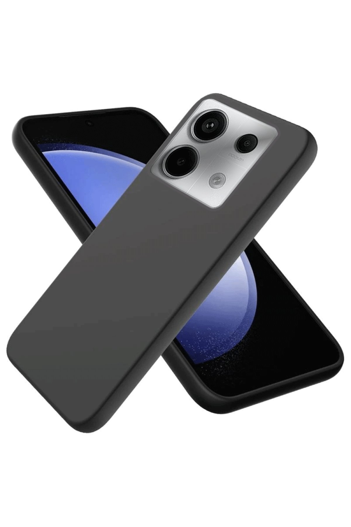 Newface Xiaomi Redmi Note 13 Pro 4G Kılıf Bibercas Silikon Kapak - Siyah