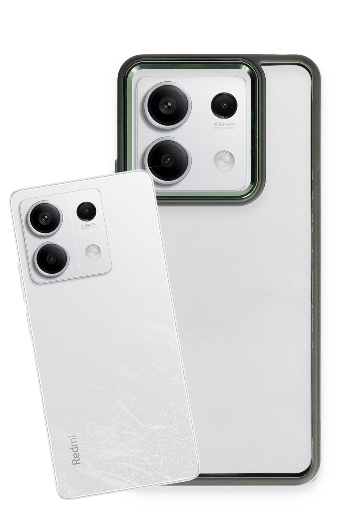 Newface Xiaomi Redmi Note 13 Pro 4G Kılıf Bibercas Silikon Kapak - Koyu Yeşil