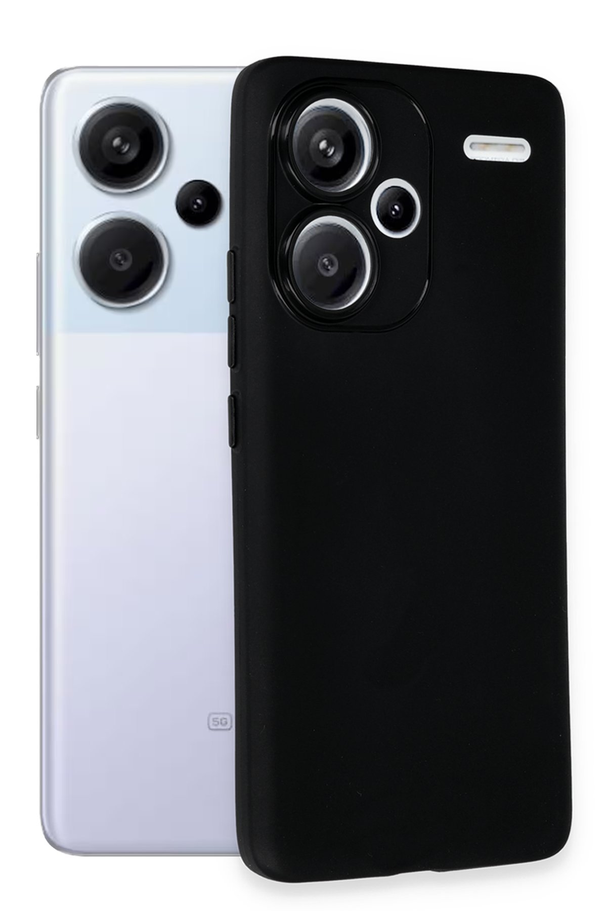 Newface Xiaomi Redmi Note 13 Pro Plus Kılıf Montreal Yüzüklü Silikon Kapak - Kırmızı