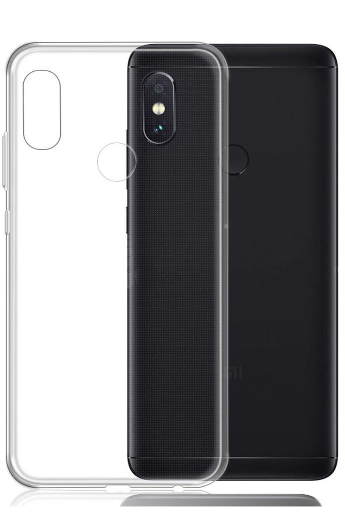 Newface Xiaomi Redmi Note 6 Pro Kılıf Lüx Şeffaf Silikon - Şeffaf