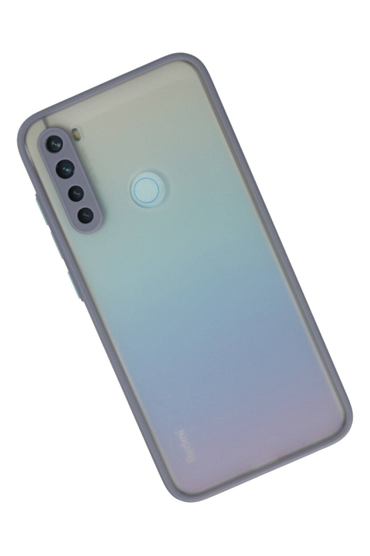 Newface Xiaomi Redmi Note 8 Kılıf Montreal Yüzüklü Silikon Kapak - Buz Mavi