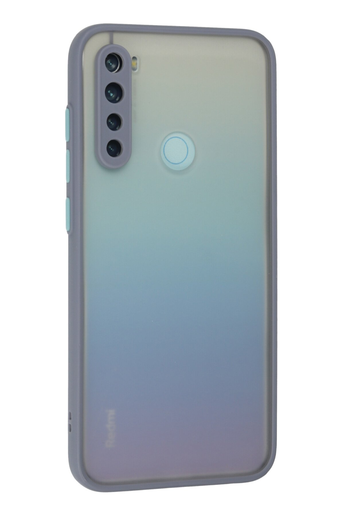 Newface Xiaomi Redmi Note 8 Kılıf Montreal Yüzüklü Silikon Kapak - Buz Mavi