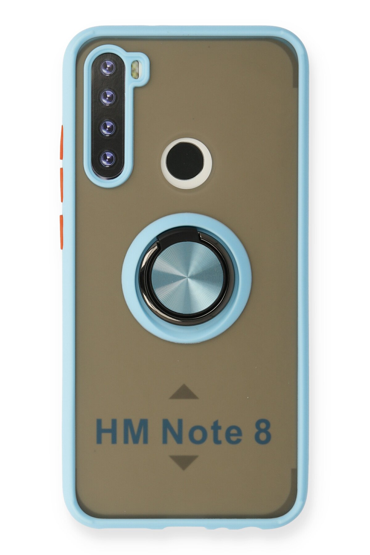 Newface Xiaomi Redmi Note 8 Kılıf Pars Lens Yüzüklü Silikon - Gümüş