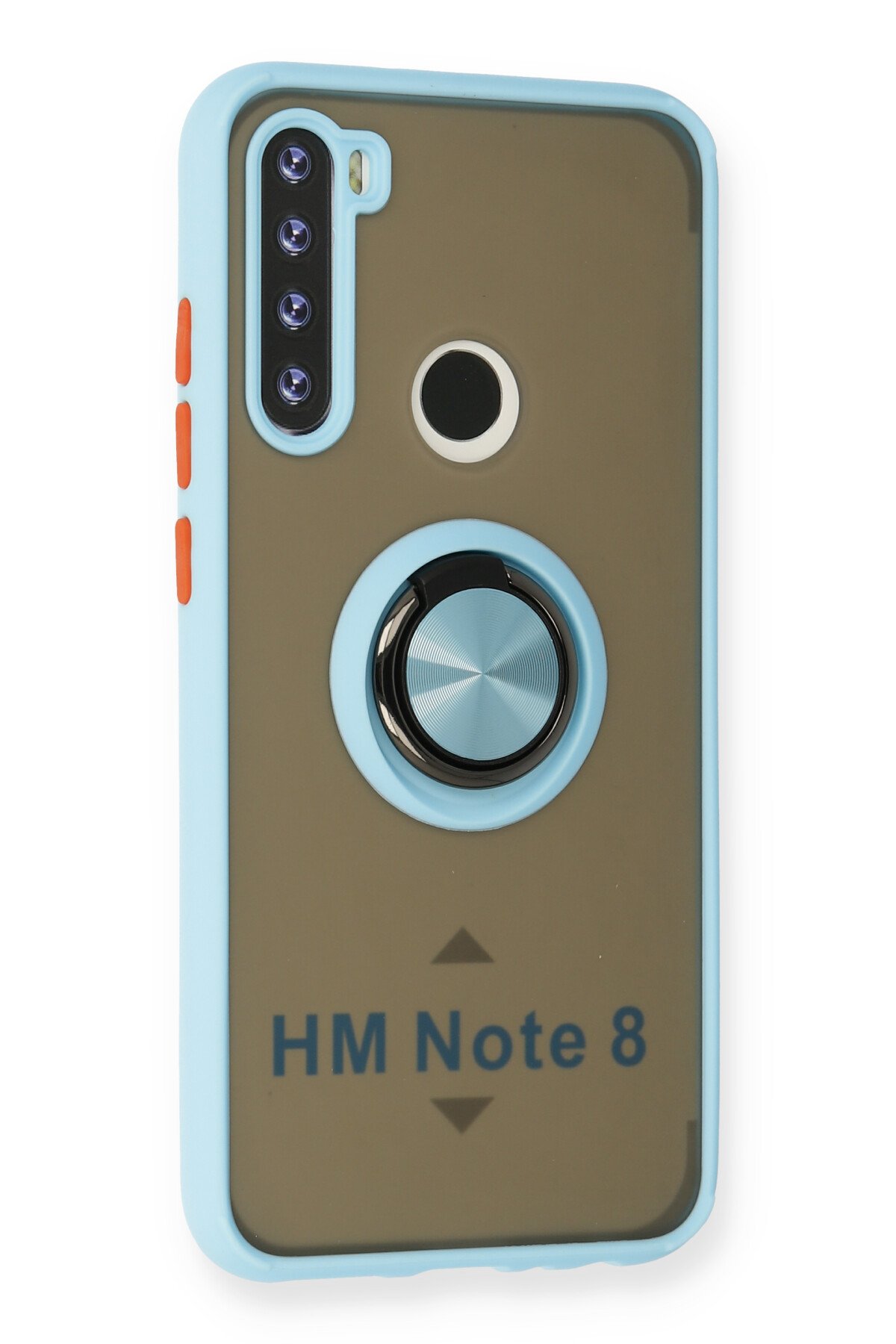 Newface Xiaomi Redmi Note 8 Kılıf Pars Lens Yüzüklü Silikon - Gümüş