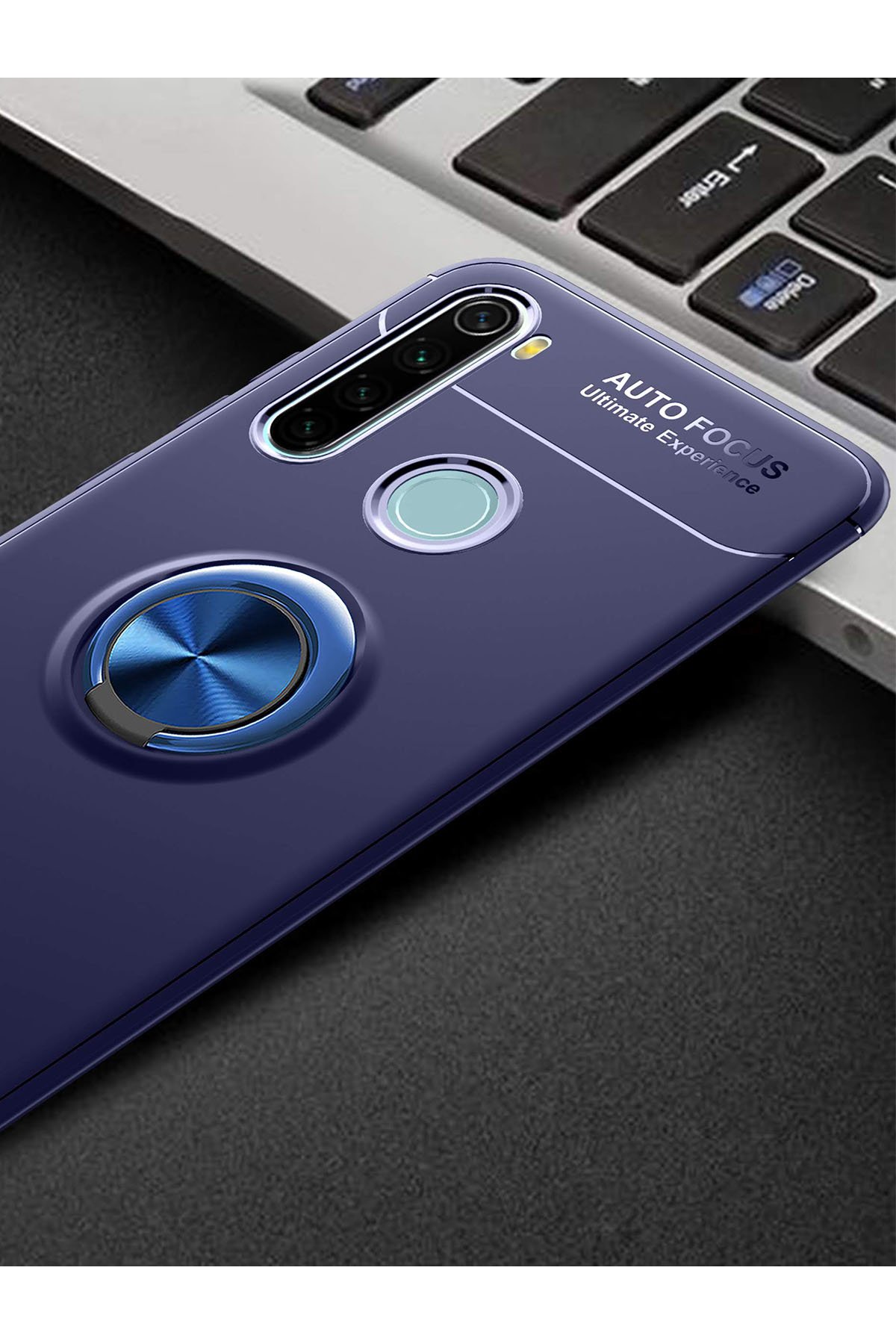 Newface Xiaomi Redmi Note 8 Kılıf Loop Deri Silikon - Kırmızı