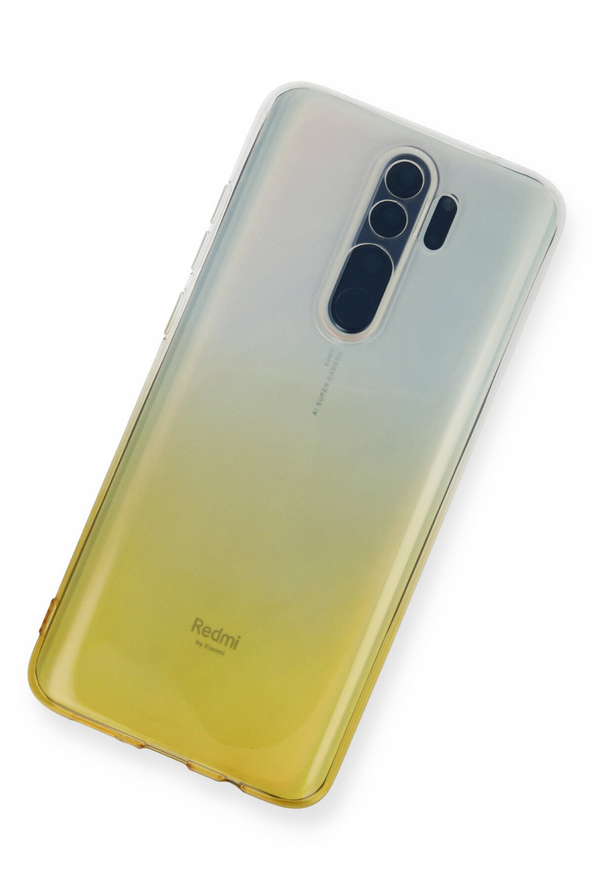 Newface Xiaomi Redmi Note 8 Pro Kılıf Sofya Yüzüklü Silikon Kapak - Gold