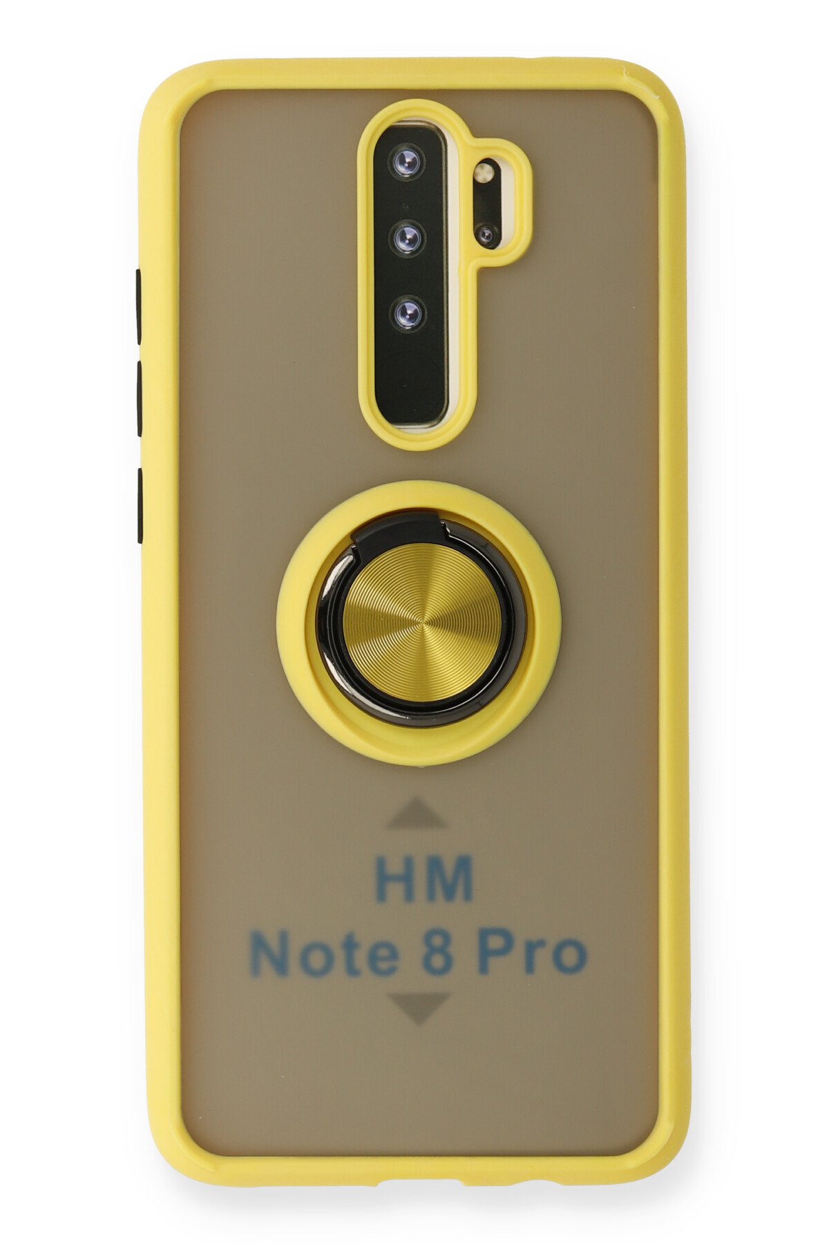 Newface Xiaomi Redmi Note 8 Pro Kılıf Sofya Yüzüklü Silikon Kapak - Rose