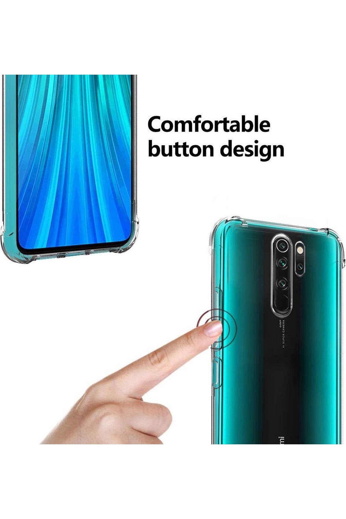 Newface Xiaomi Redmi Note 8 Pro Kılıf First Silikon - Kırmızı