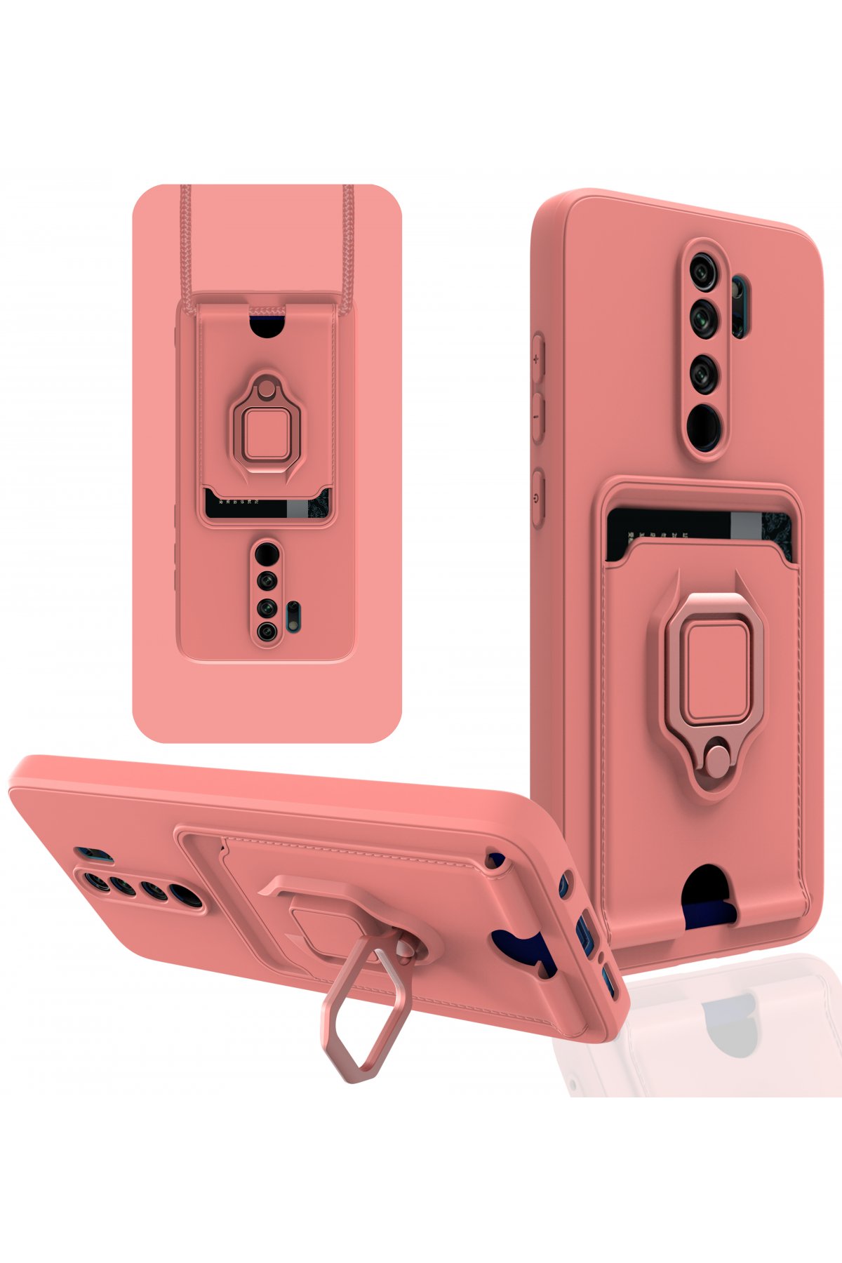 Newface Xiaomi Redmi Note 8 Pro Kılıf Nano içi Kadife Silikon - Koyu Yeşil