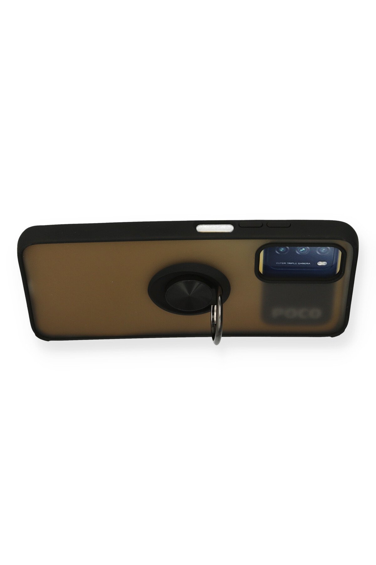 Newface Xiaomi Redmi Note 9 4G Kılıf Palm Buzlu Kamera Sürgülü Silikon - Siyah