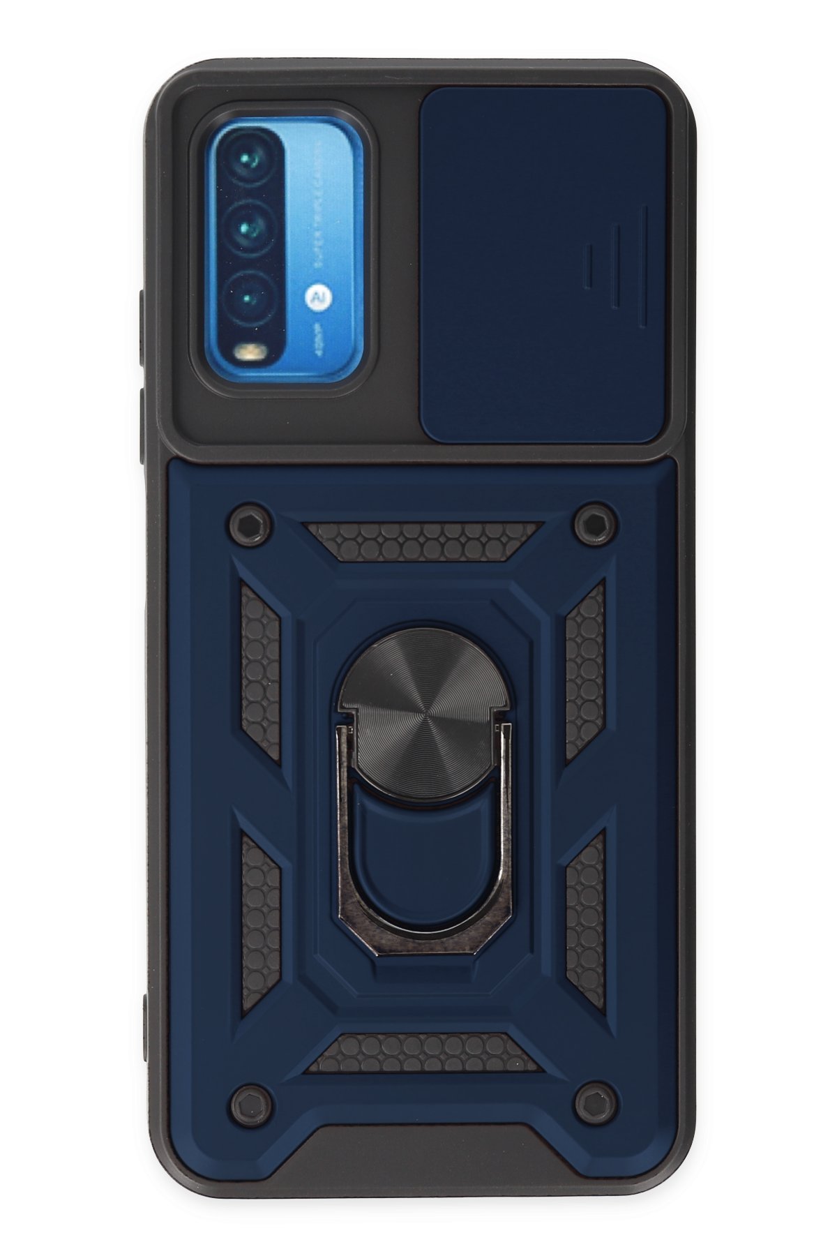 Newface Xiaomi Redmi Note 9 4G Kılıf Palm Buzlu Kamera Sürgülü Silikon - Pembe