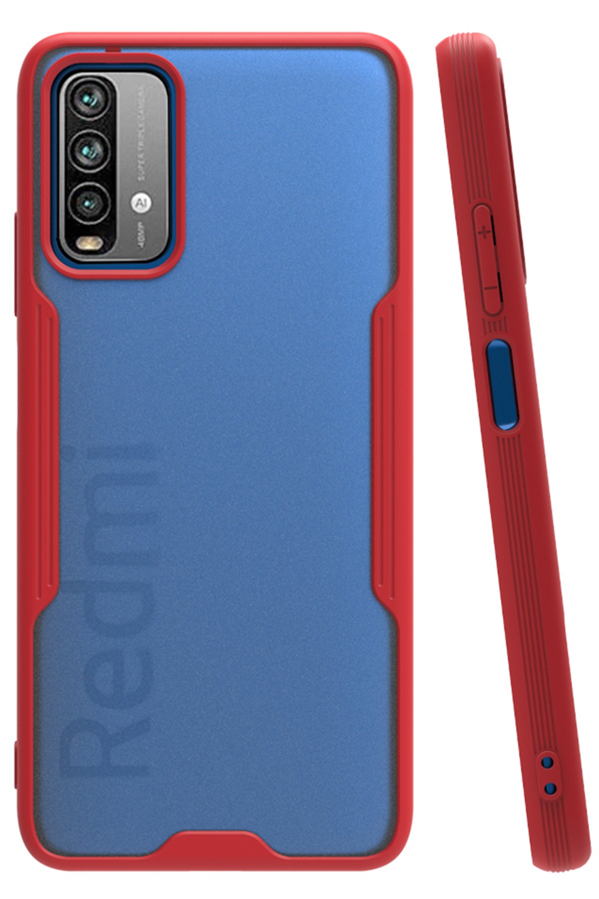 Newface Xiaomi Redmi Note 9 4G Kılıf Auto Focus Kapak - Kırmızı