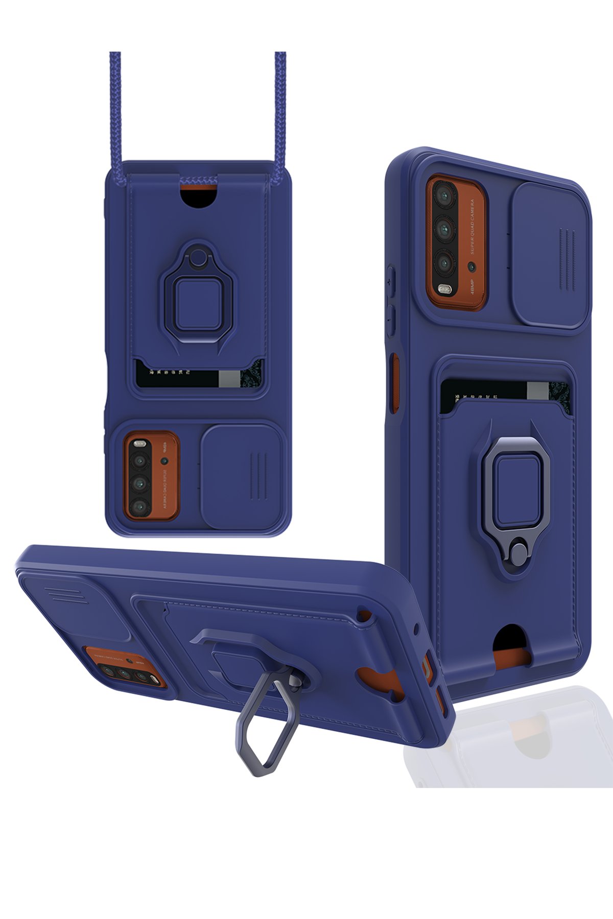 Newface Xiaomi Redmi Note 9 4G Kılıf Nano içi Kadife Silikon - Lila