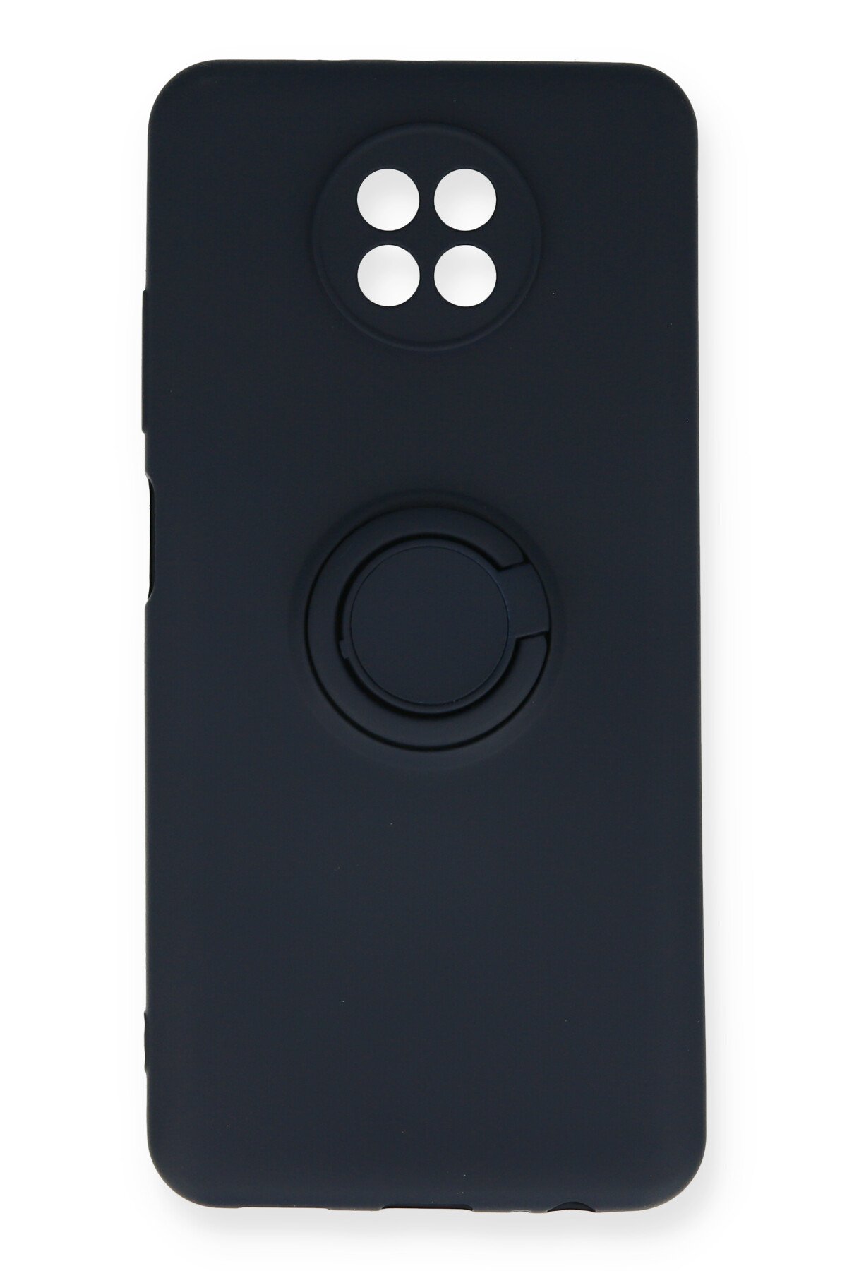 Newface Xiaomi Redmi Note 9 5G Kılıf Gros Yüzüklü Silikon - Siyah