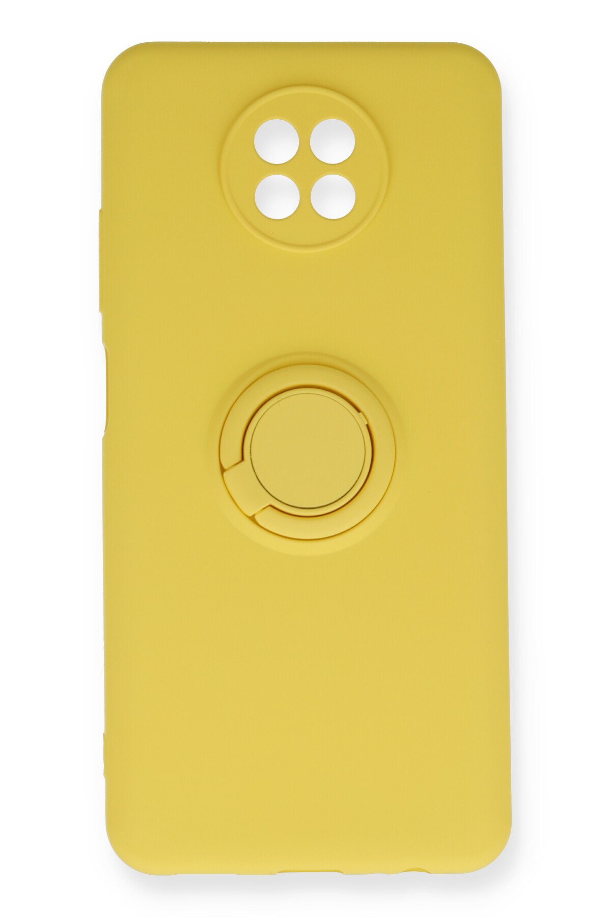 Newface Xiaomi Redmi Note 9 5G Kılıf Simli Yüzüklü Silikon - Siyah