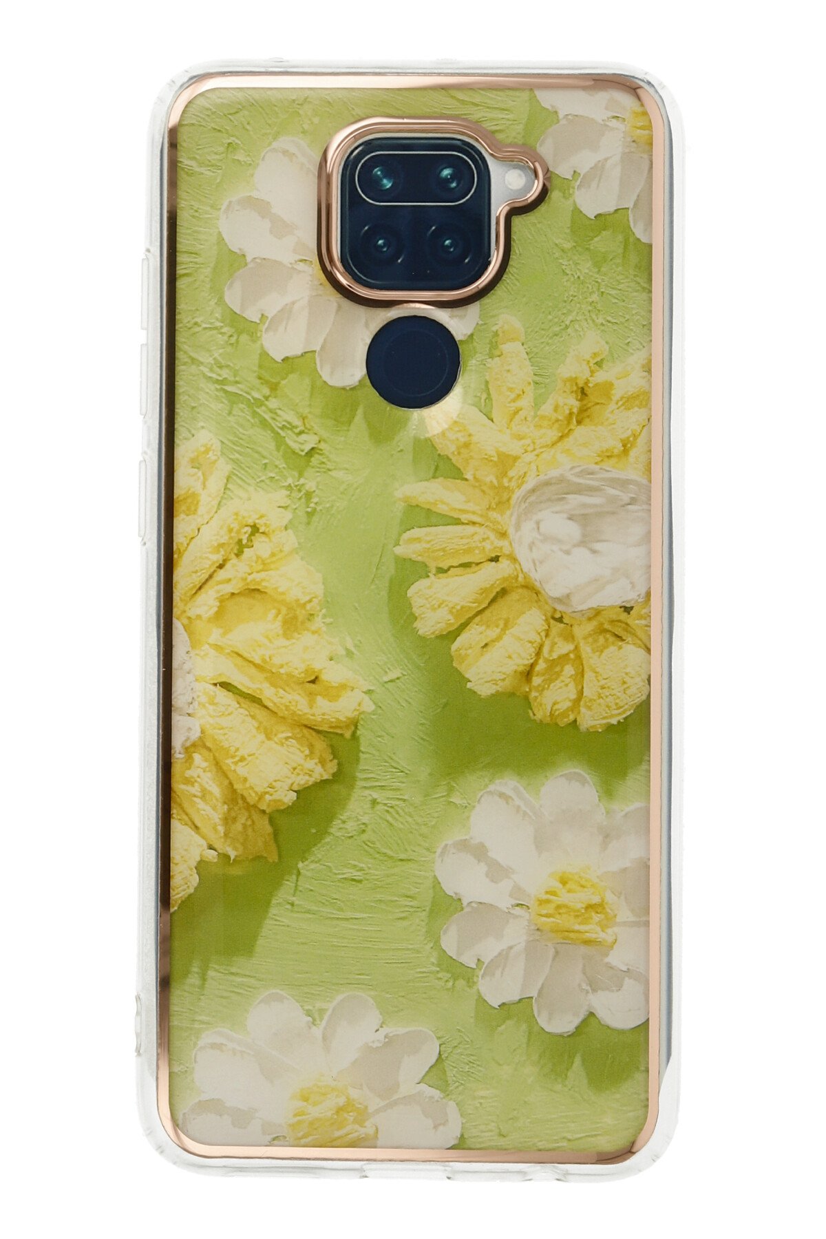 Newface Xiaomi Redmi Note 9 Kılıf Palm Buzlu Kamera Sürgülü Silikon - Kırmızı